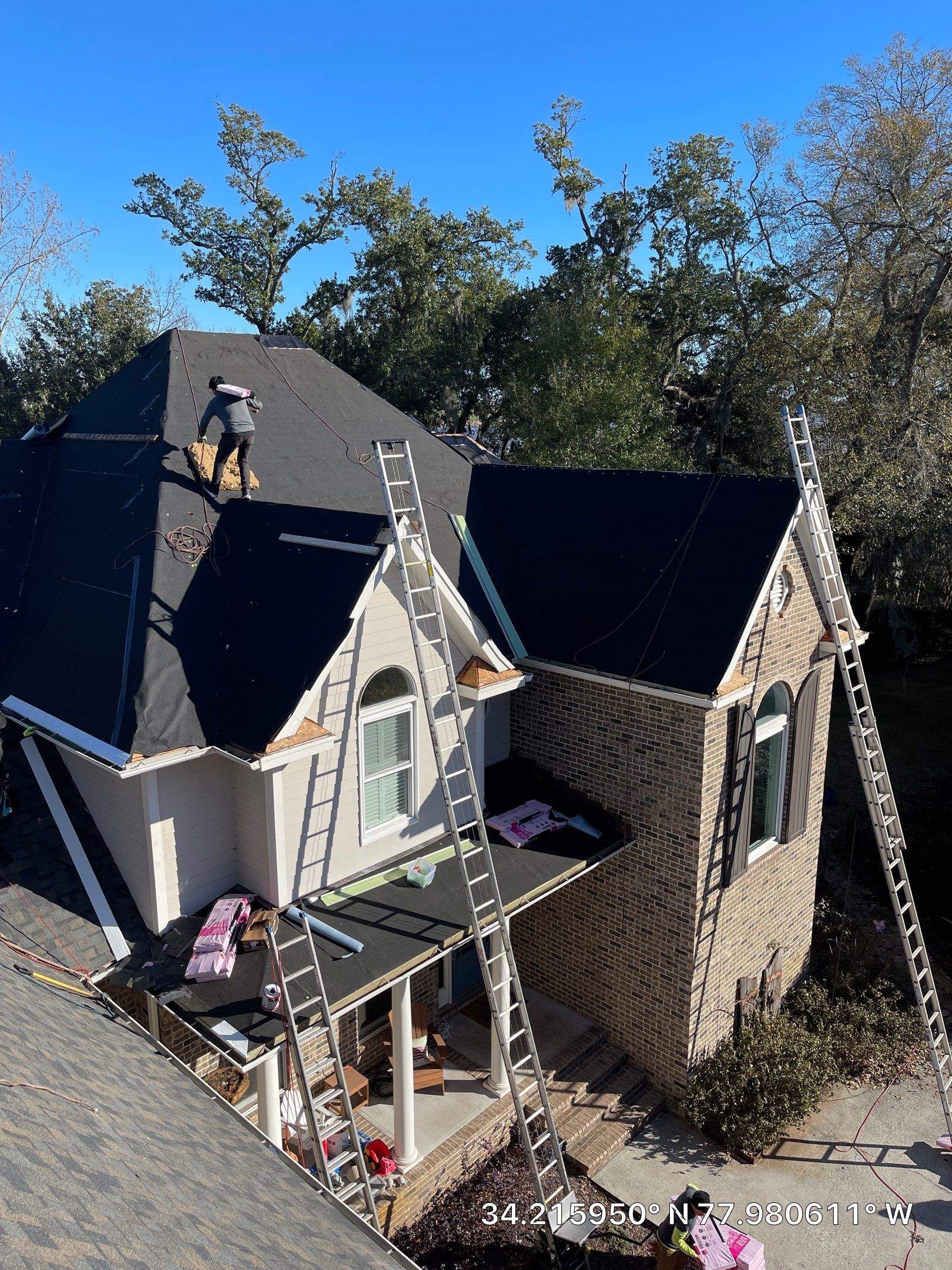 Insurance Claim Storm Damage Restoration with Skylight Replacement in Leland, NC by RGR Construction and Roofing, LLC