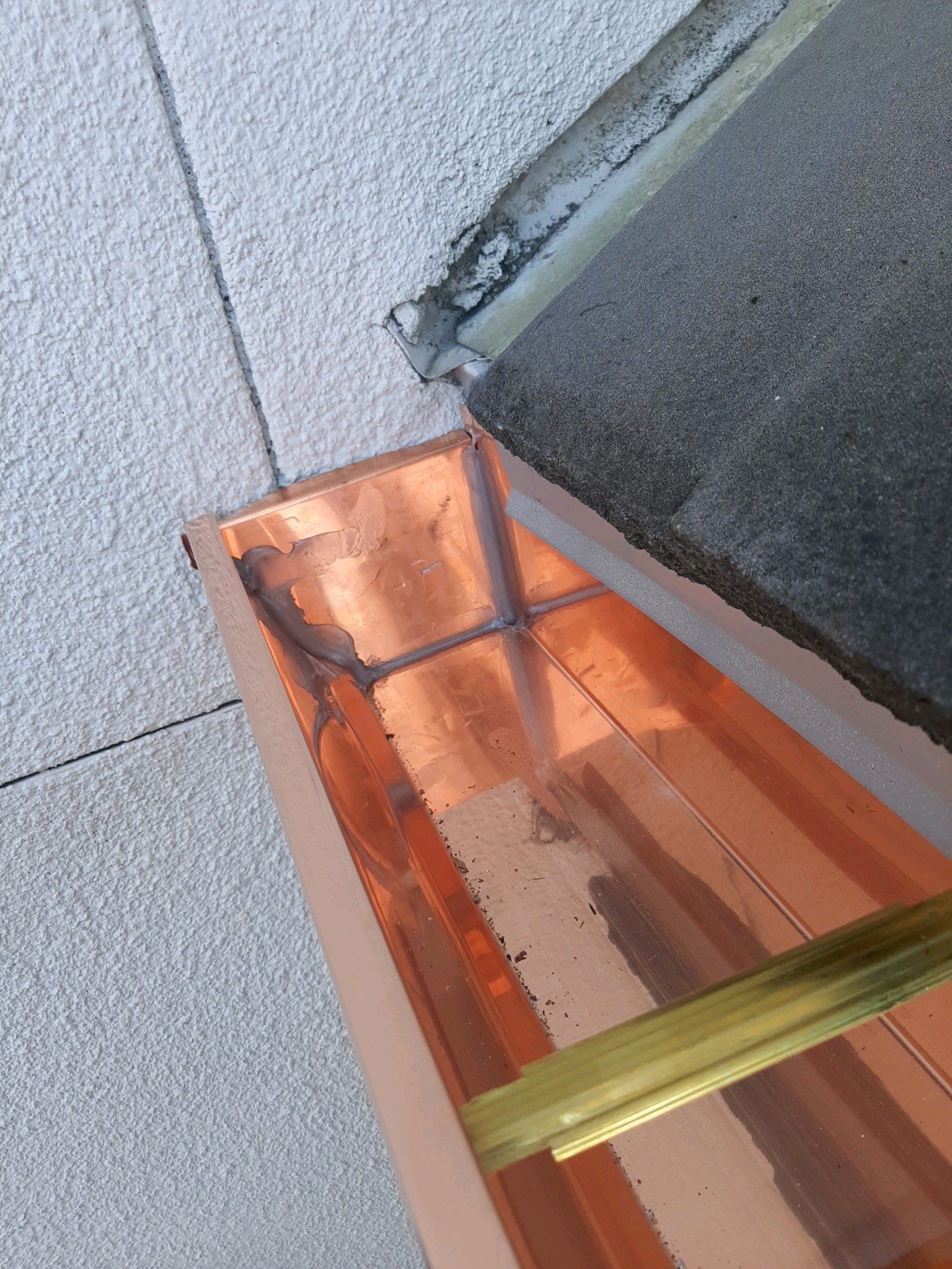 Seamless Gutter Installation Using Copper K- Style Gutters by Gutter Professors