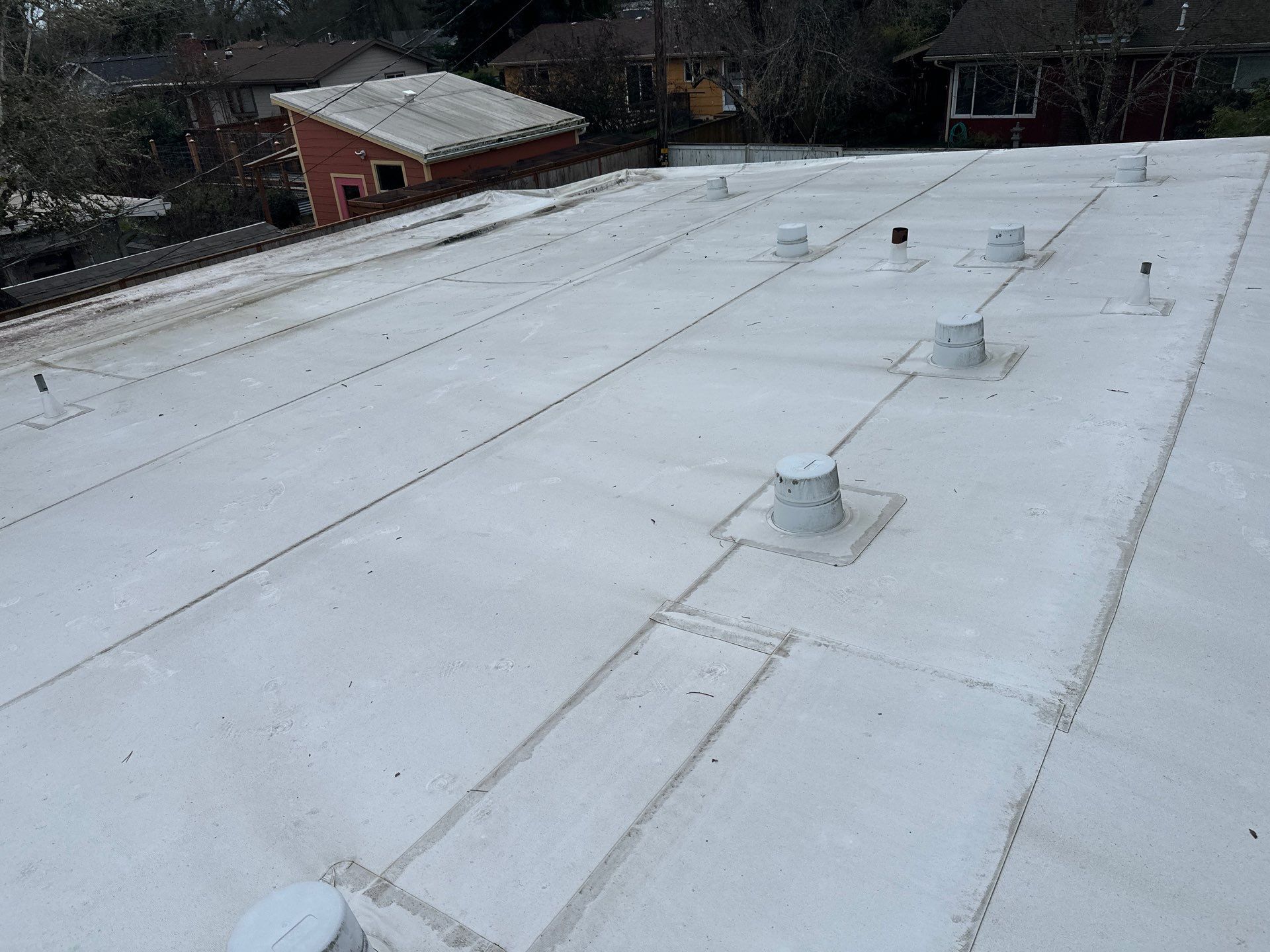 Residential Flat Roof Installation using GAF 60Mil TPO  by Orezona Building & Roofing Company, Inc.