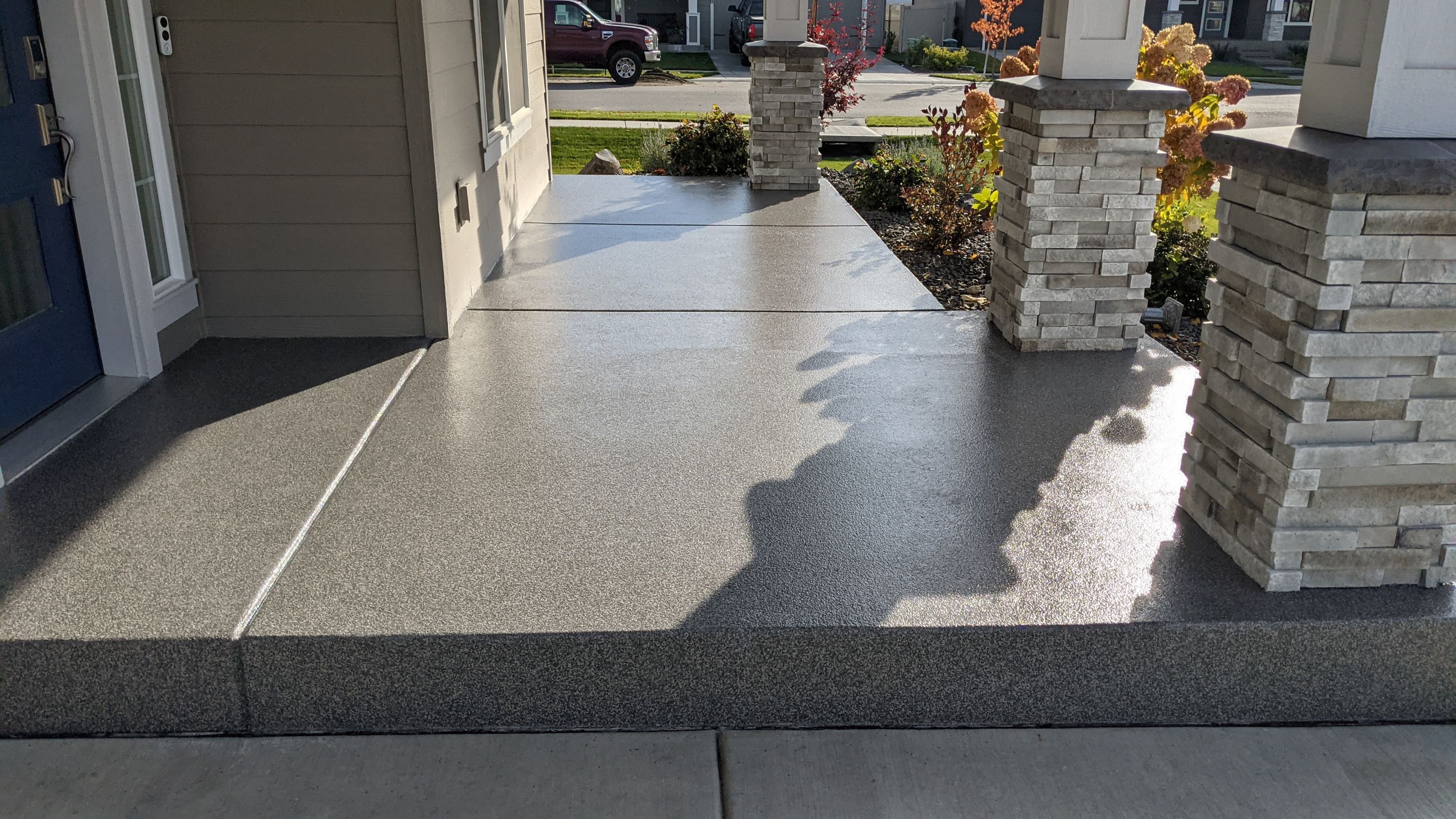 Patio and Walkway using Croc Custom Color 1/8" Chip by Croc Coatings, LLC