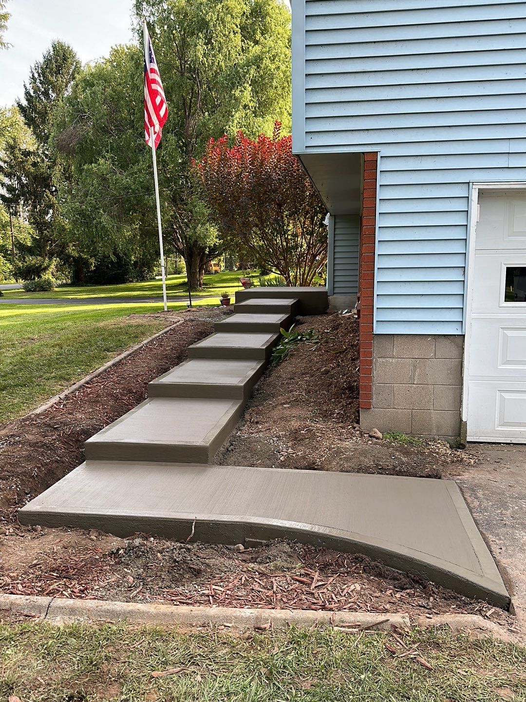 Steps with Broom Finish  by NG Masonry & Construction LLC