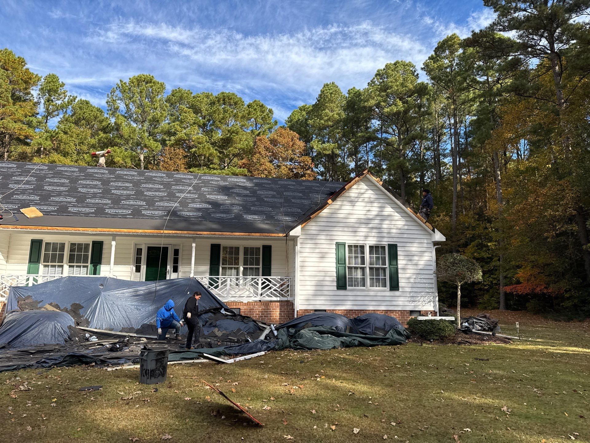 Mathews Residential Roof Replacement Using Owens Corning Duration Shingles by Cade Construction