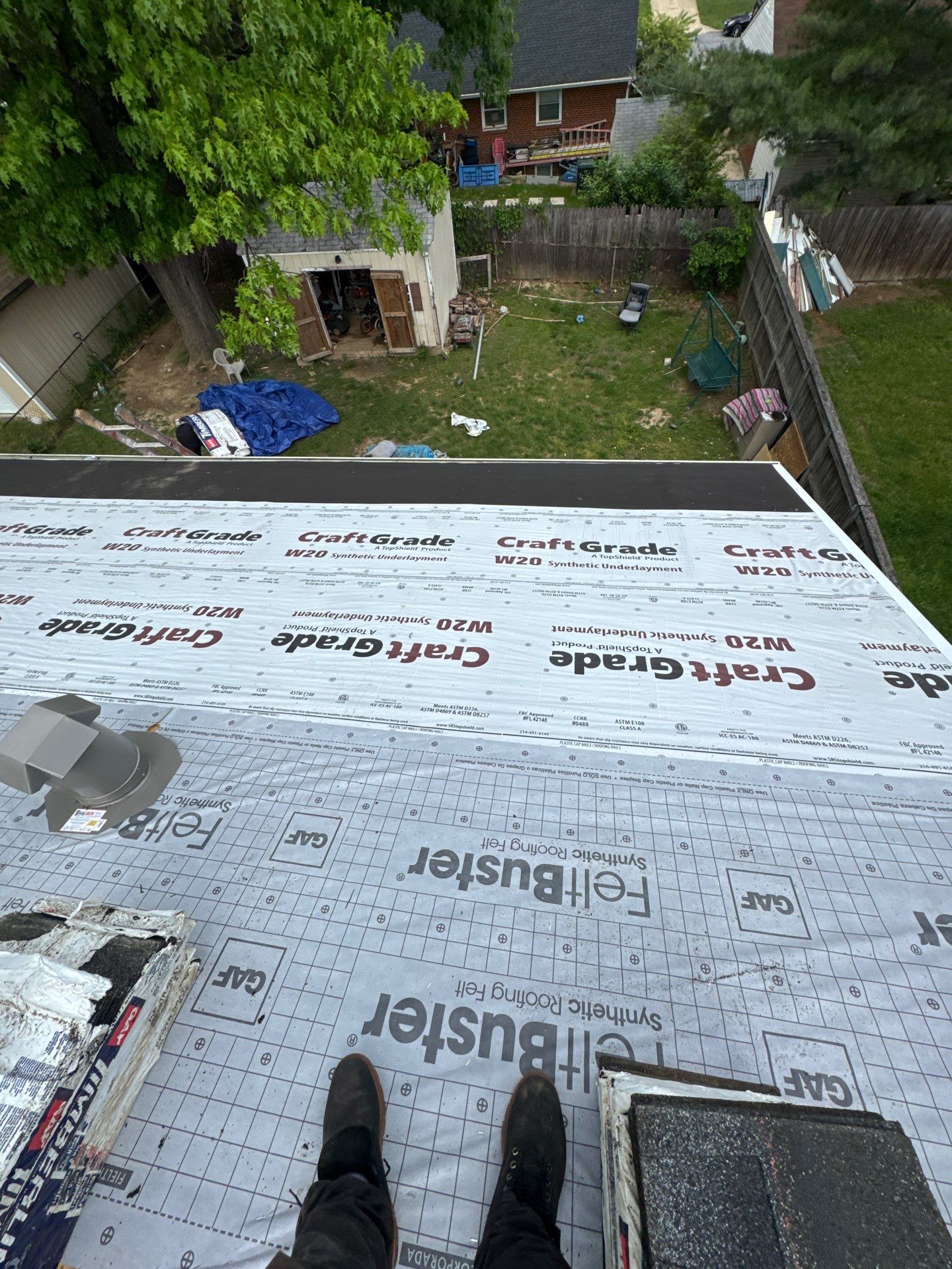 Residential Roofing Installation using GAF HDZ SHINGLES by La Bendicion Contruction Llc