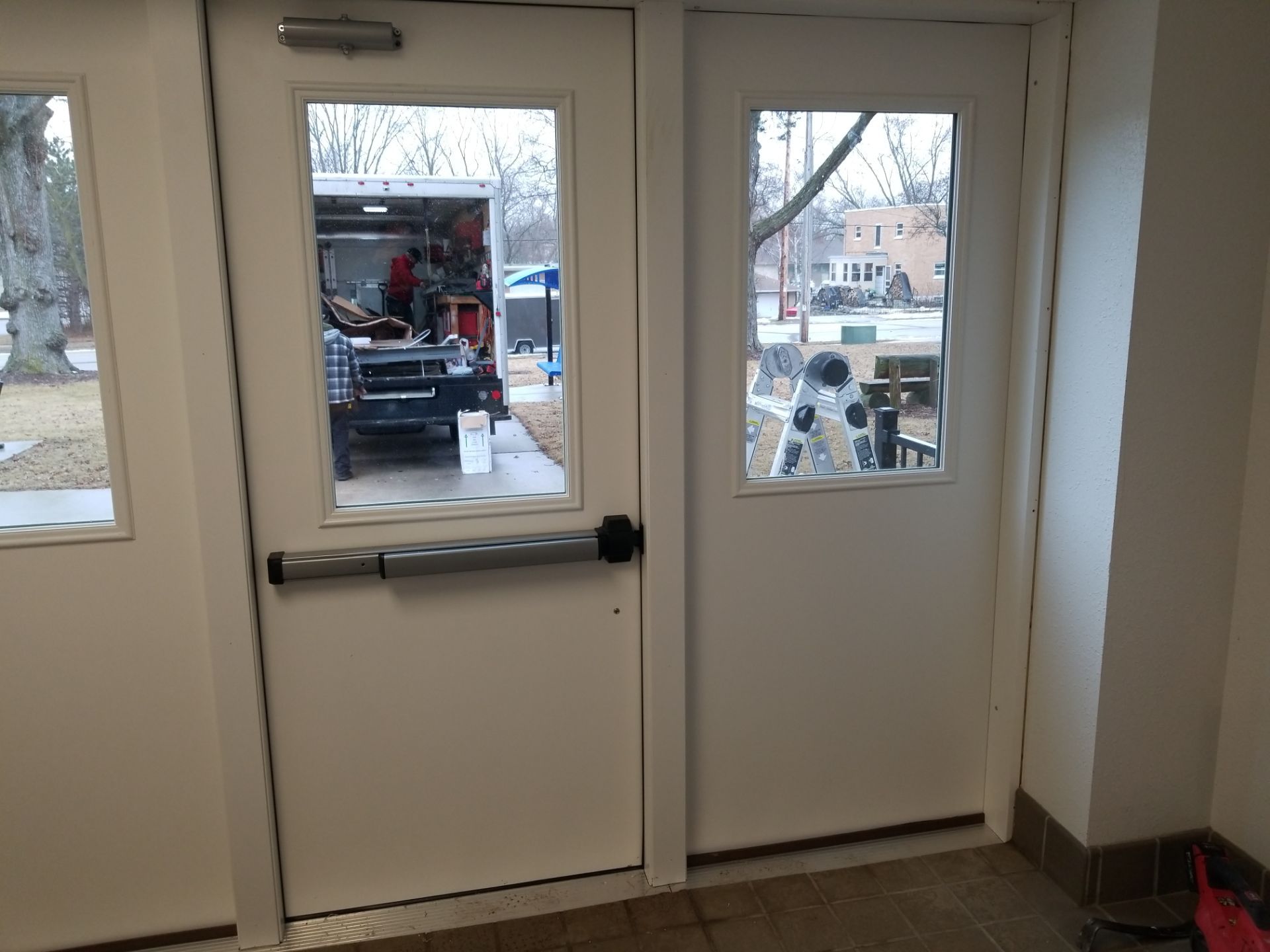 Commercial Entry Door Installation at Grafton Local Library by Stendahl Services