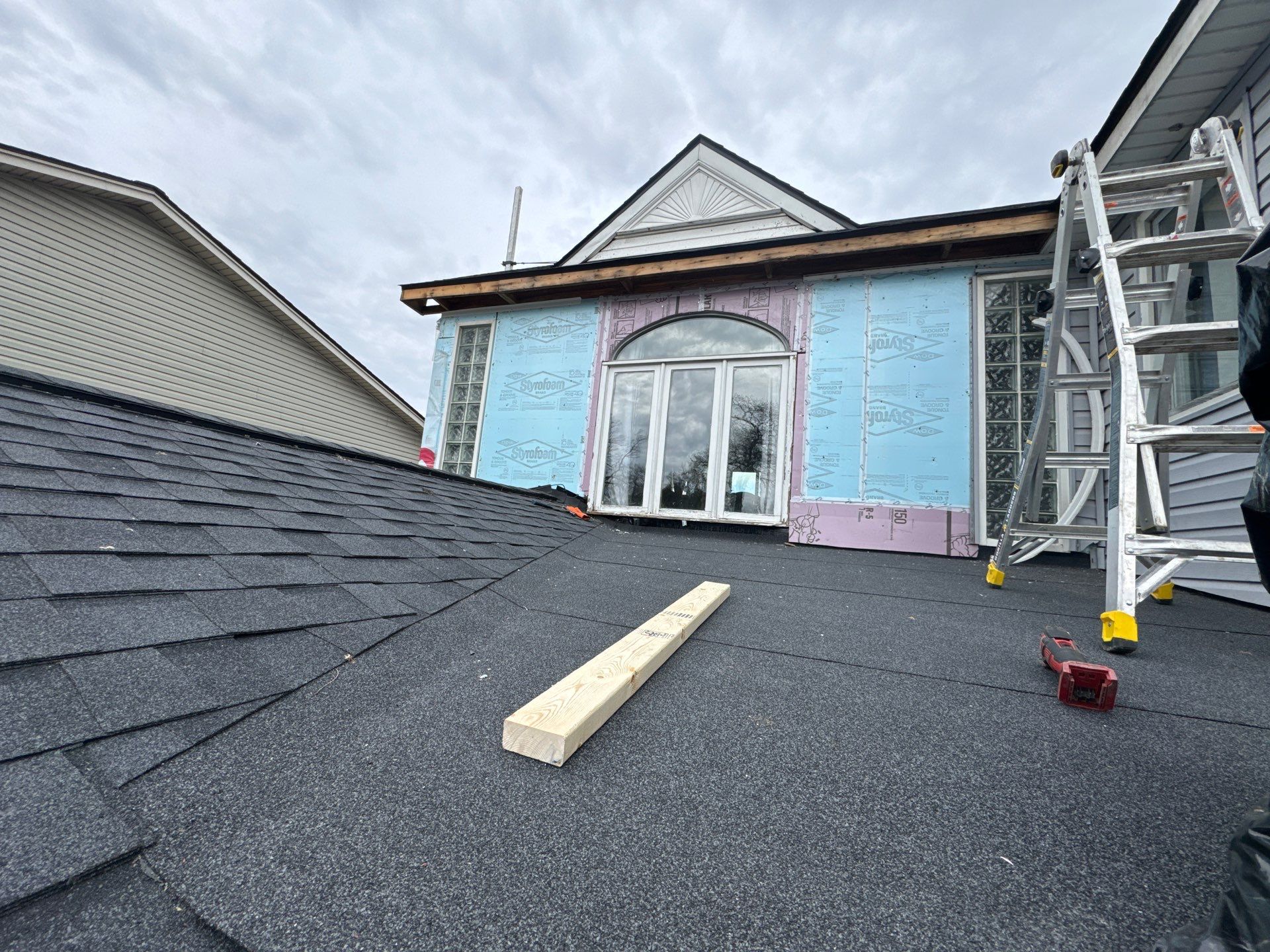 Roof Replacement using CertainTeed Landmark Moire Black by 180 Contractors