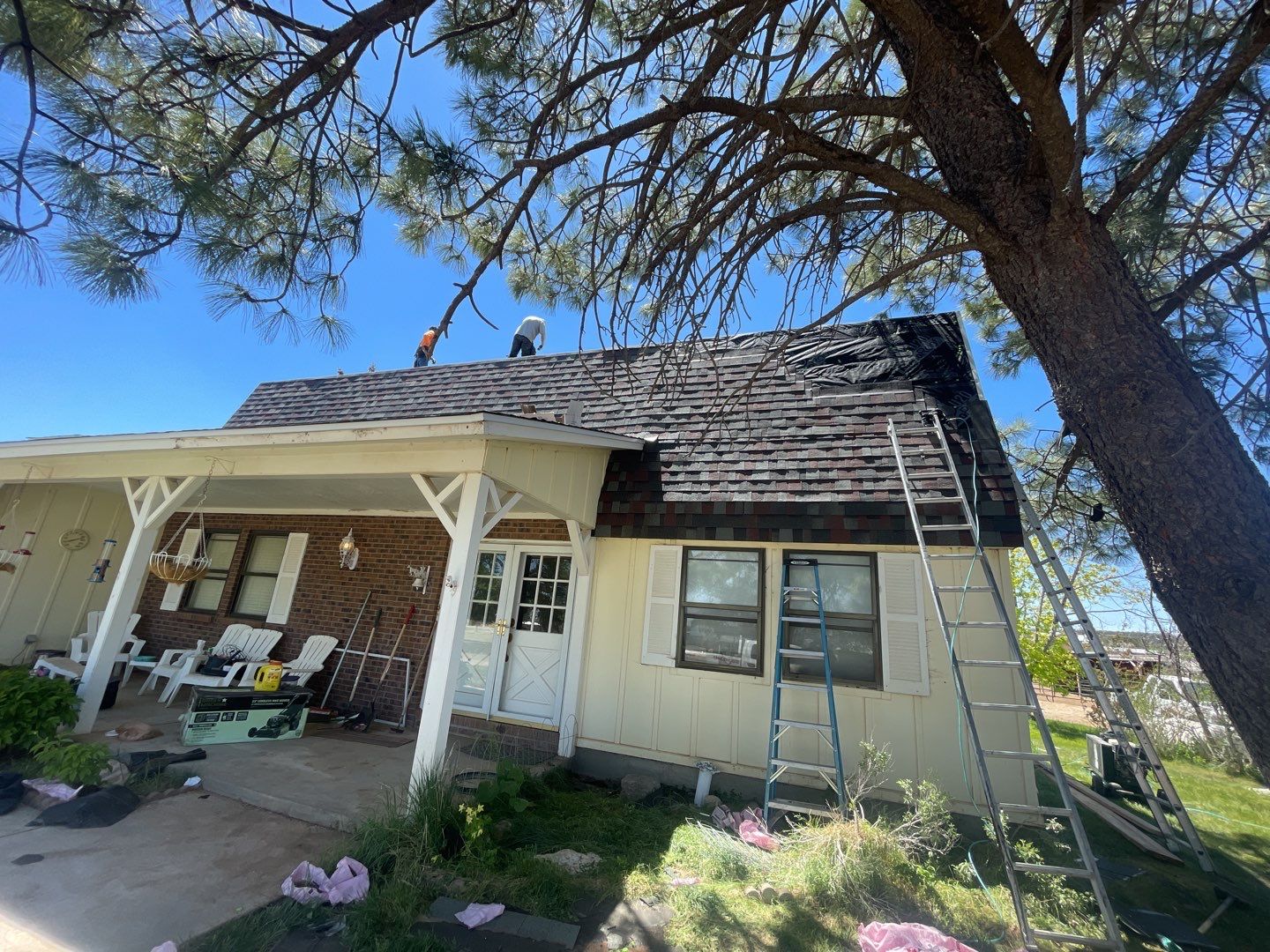 Architectural Shingle Roof Replacement with gutters and downspouts for Edgewood Home by Doyle Roof Masters Inc