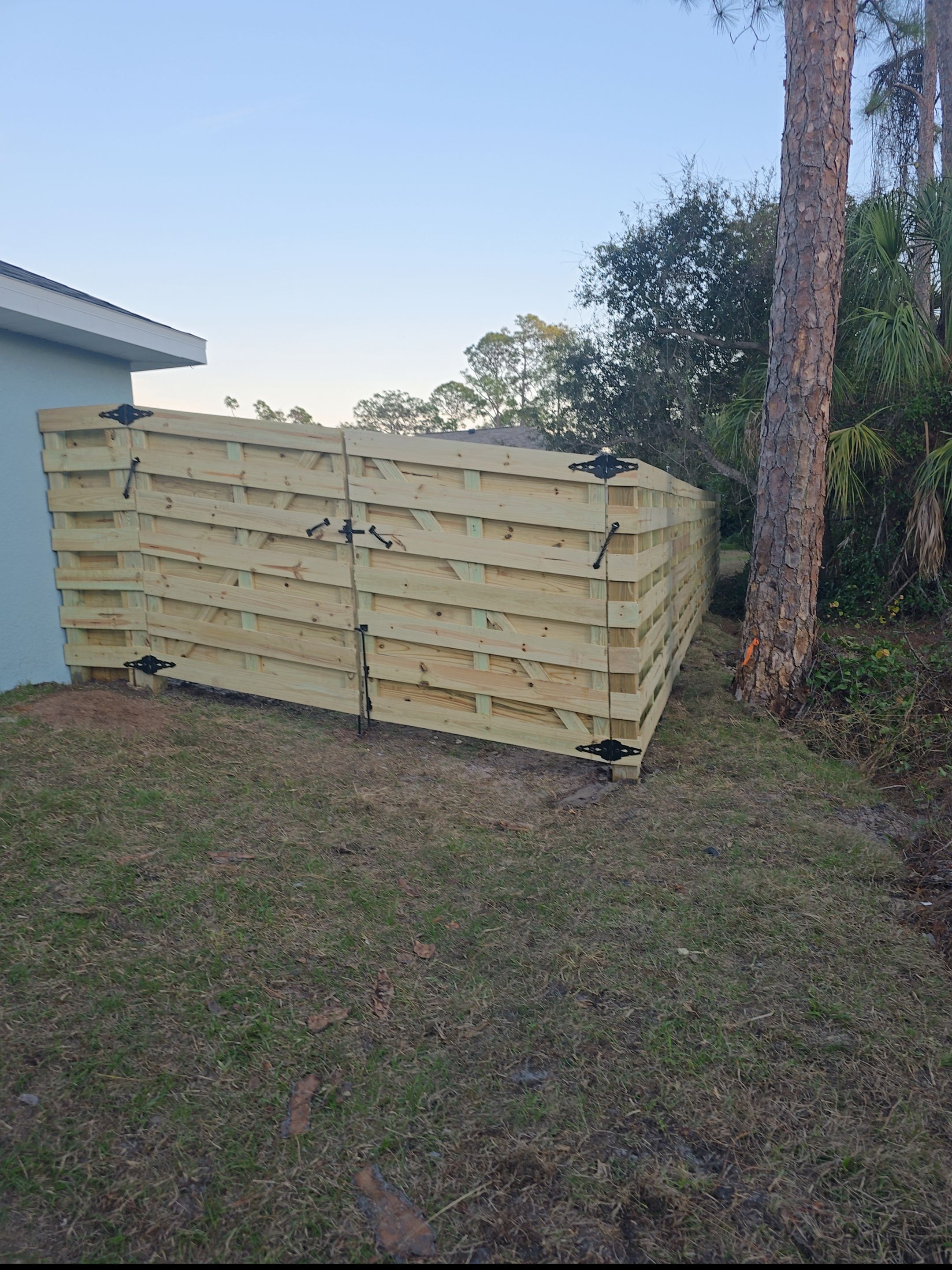 Horizontal Wood Shadowbox in North Port by True Fence LLC
