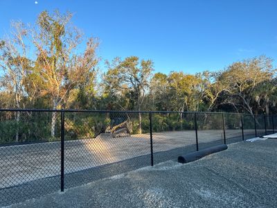 Chain-link Fence Installation using Chain-link Fence