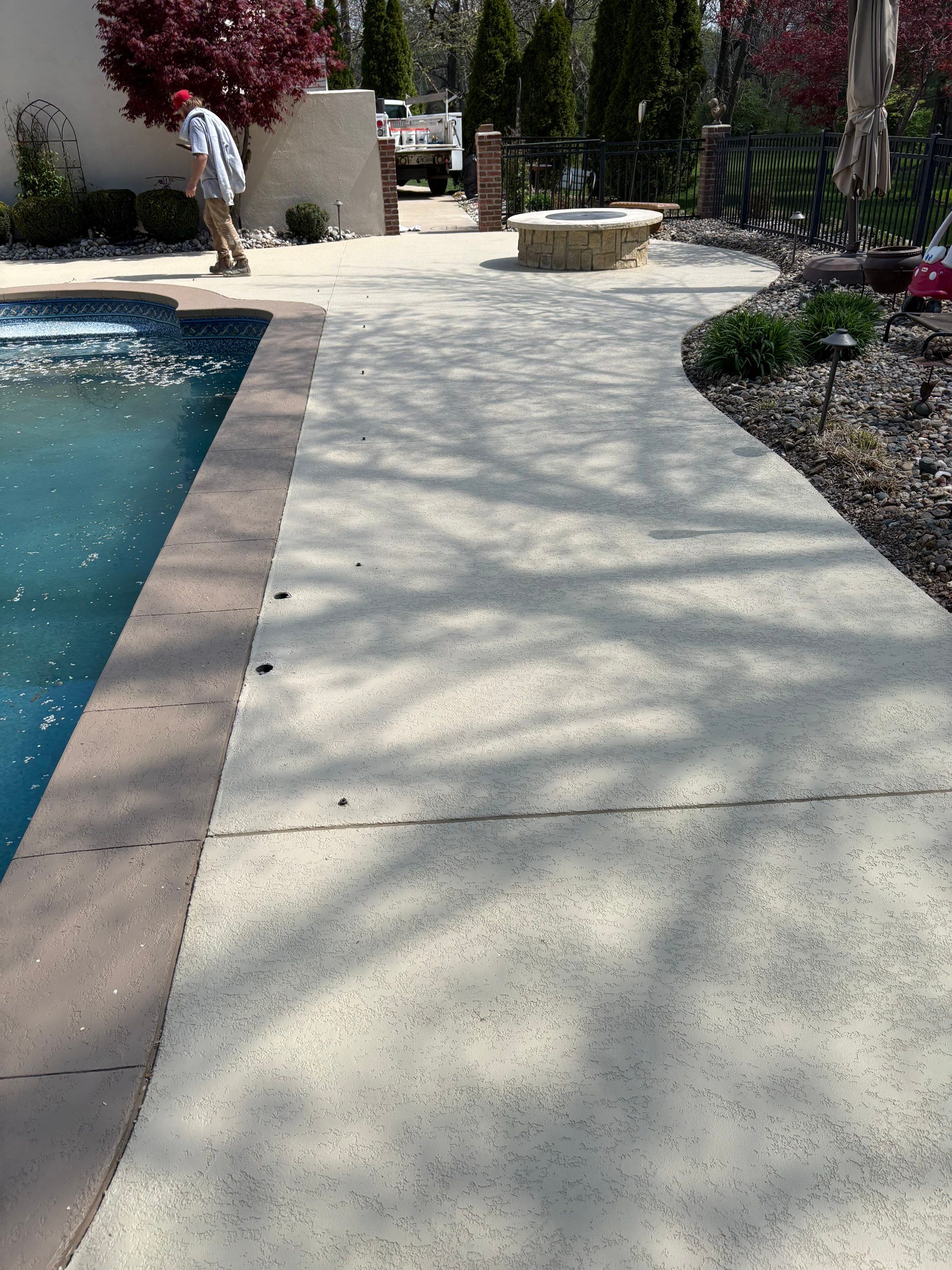 Pool Deck & Patio Resurface - Overland Park, KS by Big Red Decorative Concrete, LLC