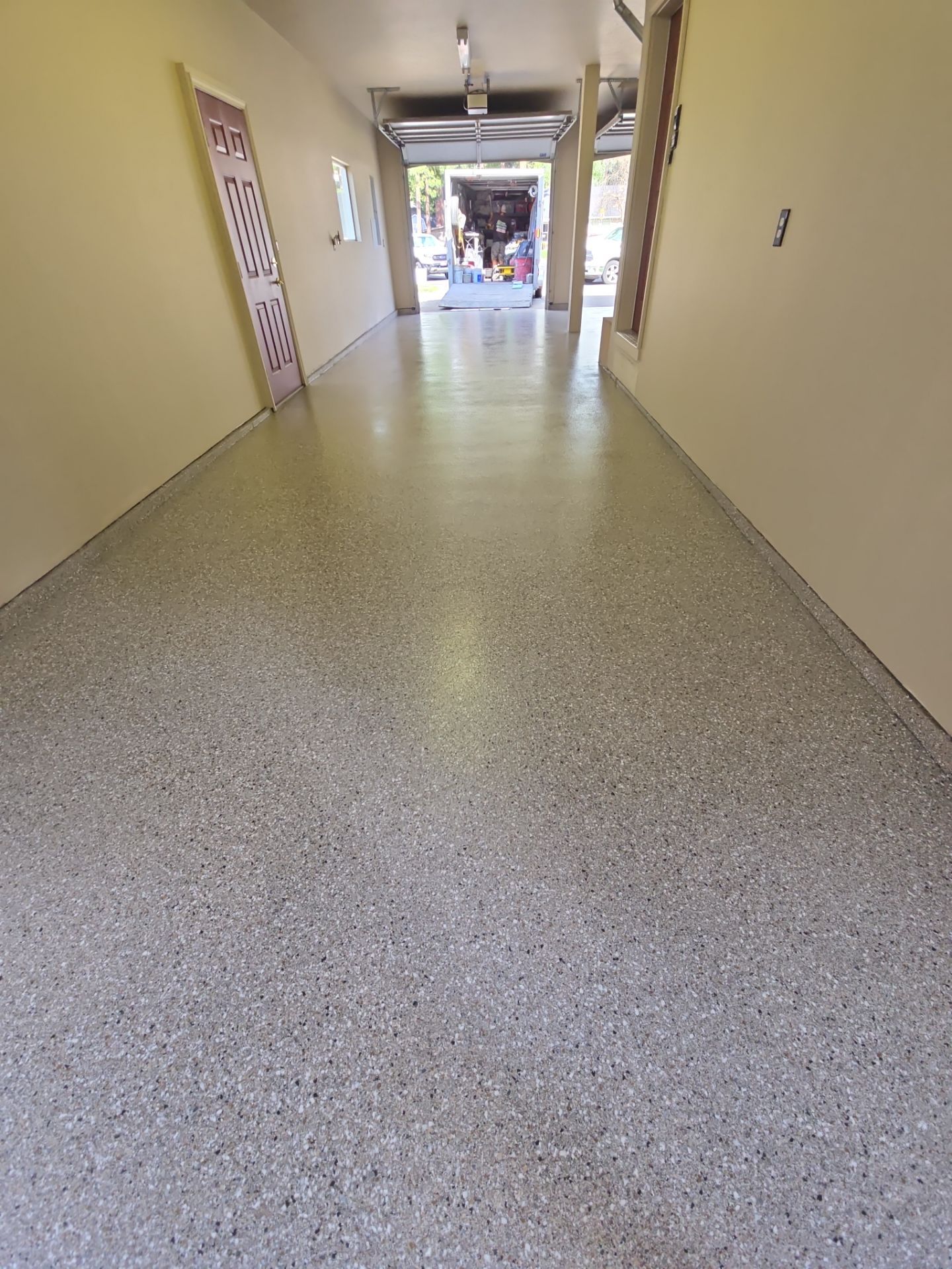 Garage Transformation using Claystone Hybrid by Croc Coatings, LLC