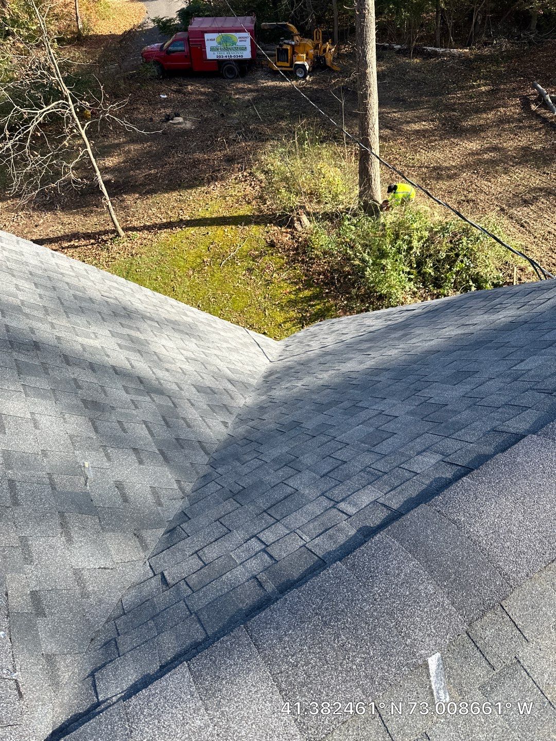 Residential Roofing Installation using Owens Corning TruDefinition Duration AR - Estate Gray & White Double 4 Siding by A Plus Exterior