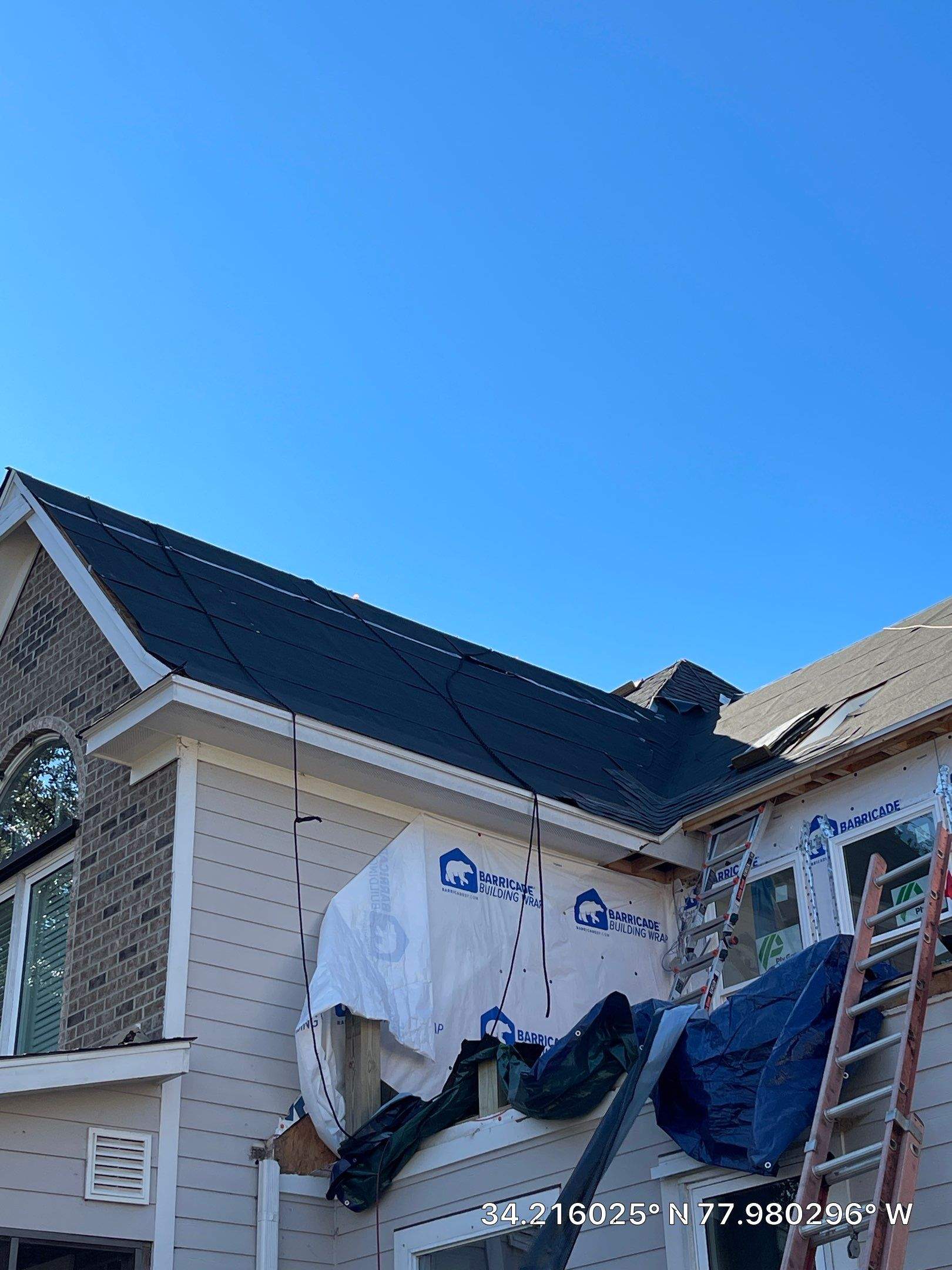 Insurance Claim Storm Damage Restoration with Skylight Replacement in Leland, NC by RGR Construction and Roofing, LLC