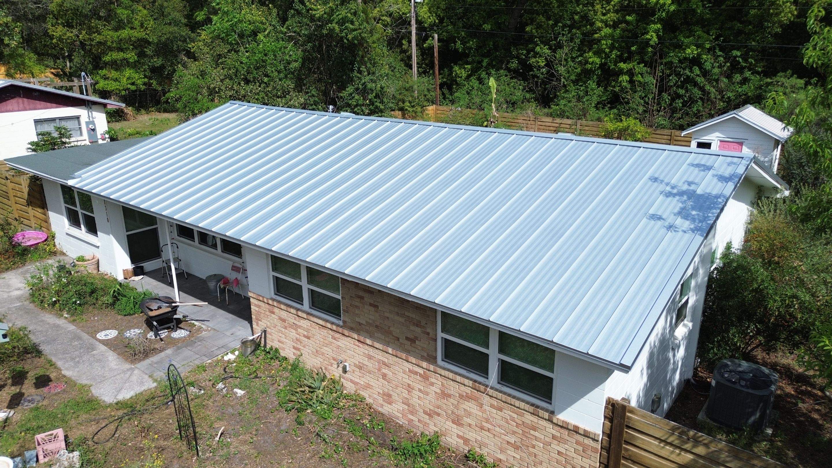 New mill finish metal roof in Gainesville, FL by Brehm Roofing