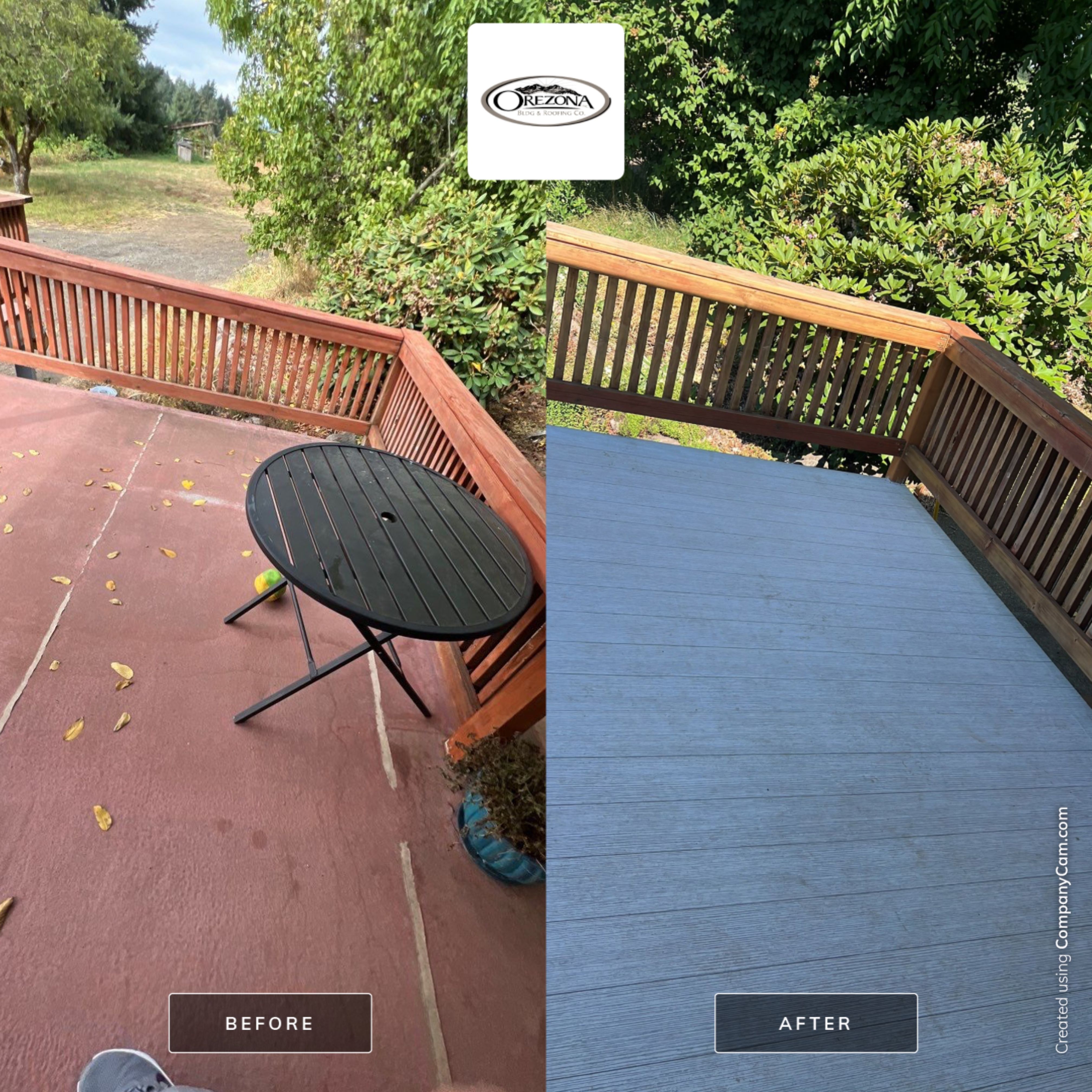 Residential Deck Replacement using Dec-Tec Membrane Color: Grafton by Orezona Building & Roofing Company, Inc.