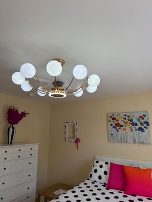 Bedroom Ceiling Fan & Light Fixture Upgrade