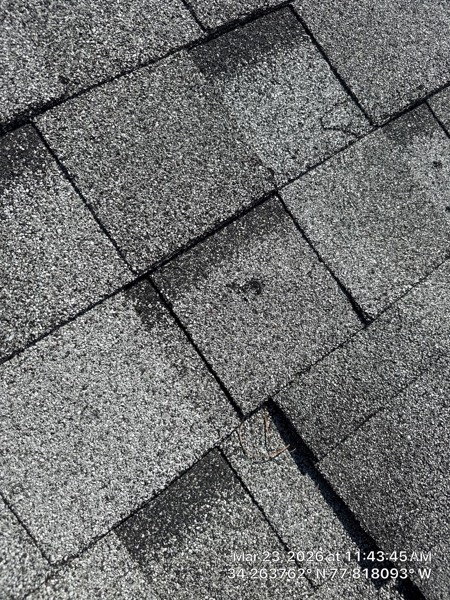 A 5-year-old roof that needed full replacement by North Carolina Roofs