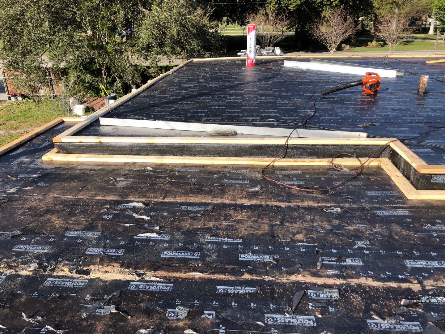 Residential Re-Roof using Polyglass Self-Adhered Flat Deck by First Due Roofing