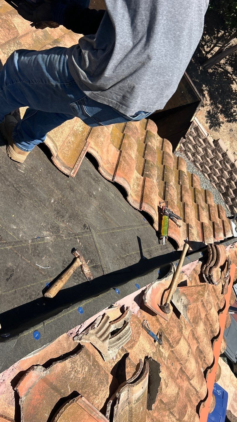 Clay Tile Roof Repair and Underlayment Replacement in Bonita by Reliable Roofing San Diego Inc.
