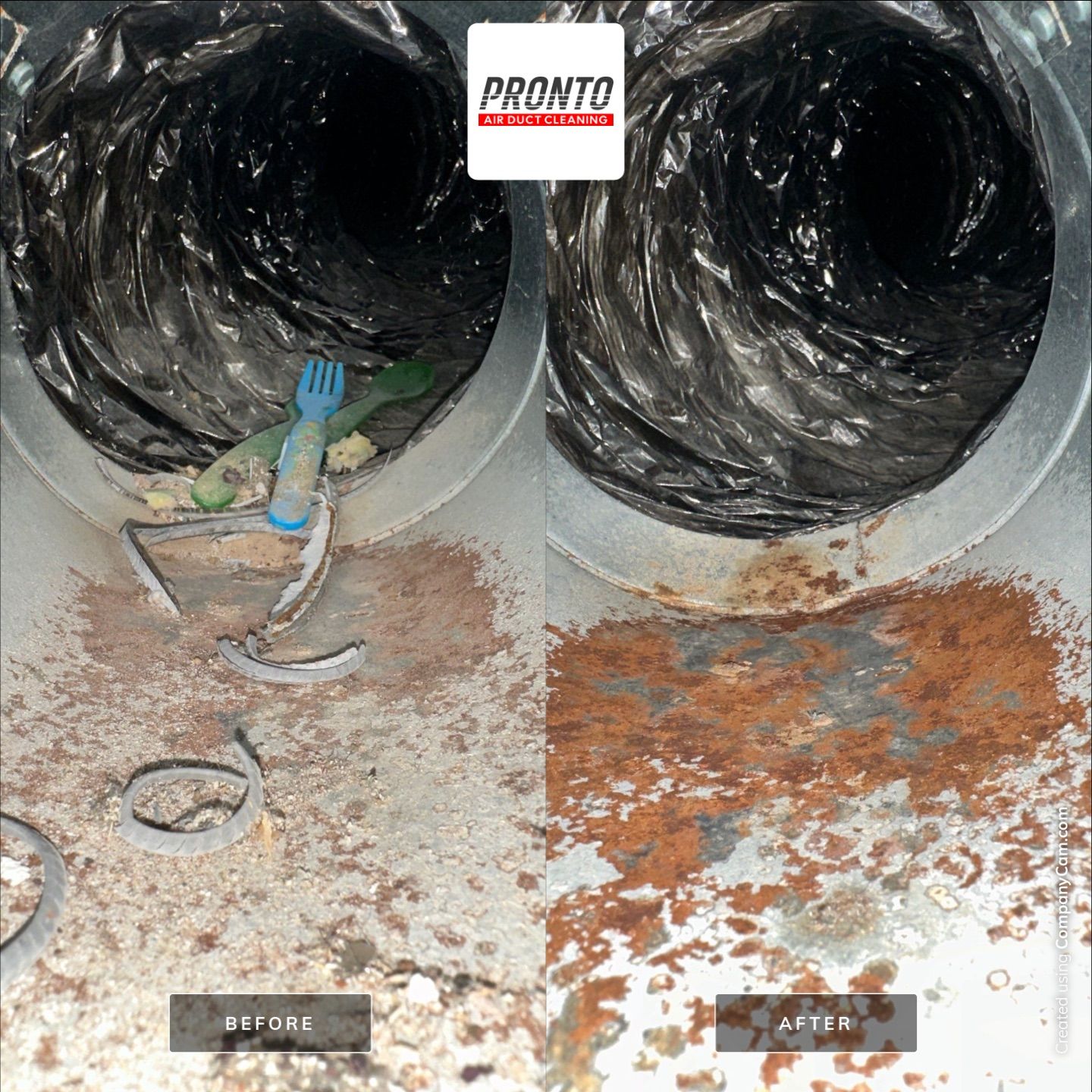 Air duct cleaning using Hypervac by Pronto Air Duct Cleaning