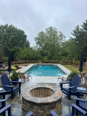 Stamped Concrete Pool Deck