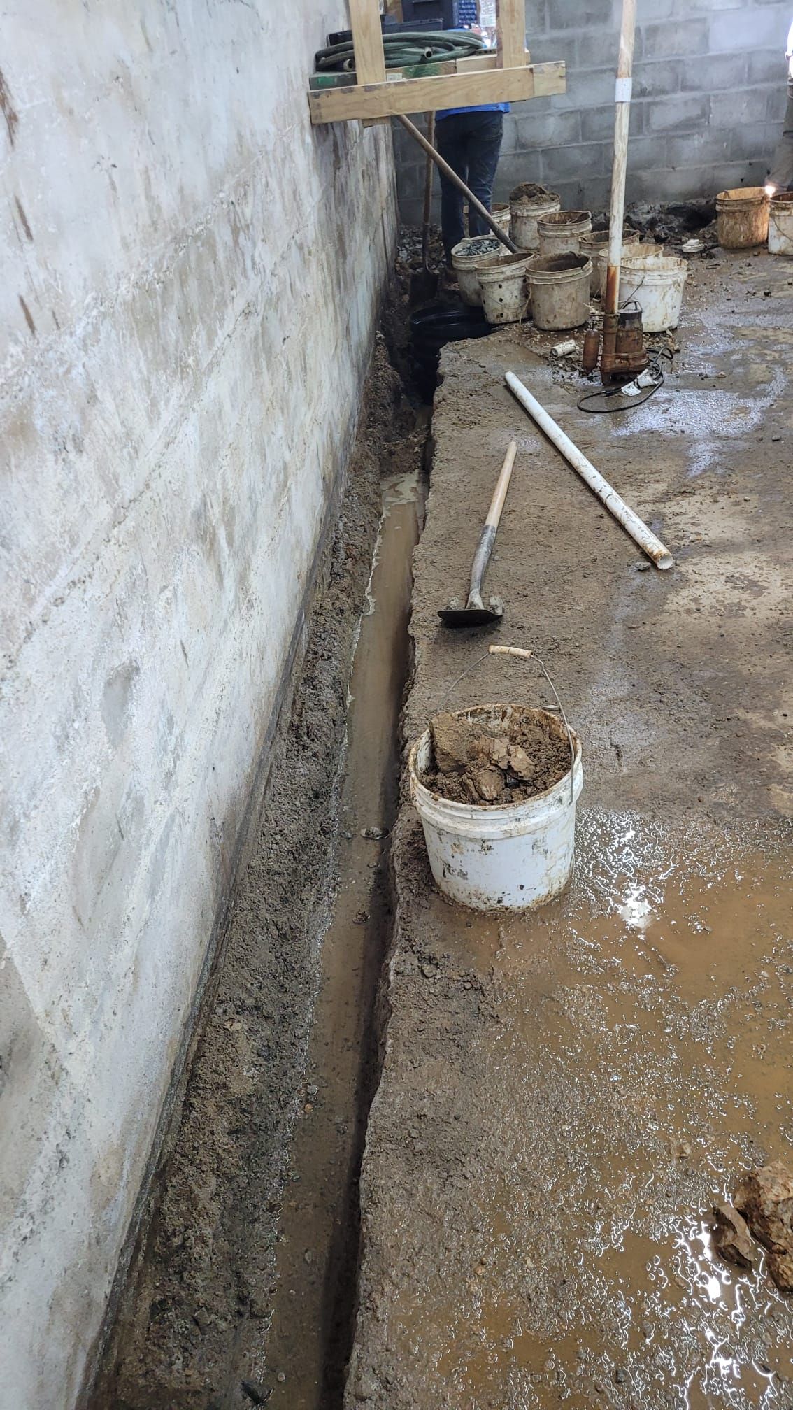 Interior French Drain Boonton NJ by Pure Service Pro, LLC 
