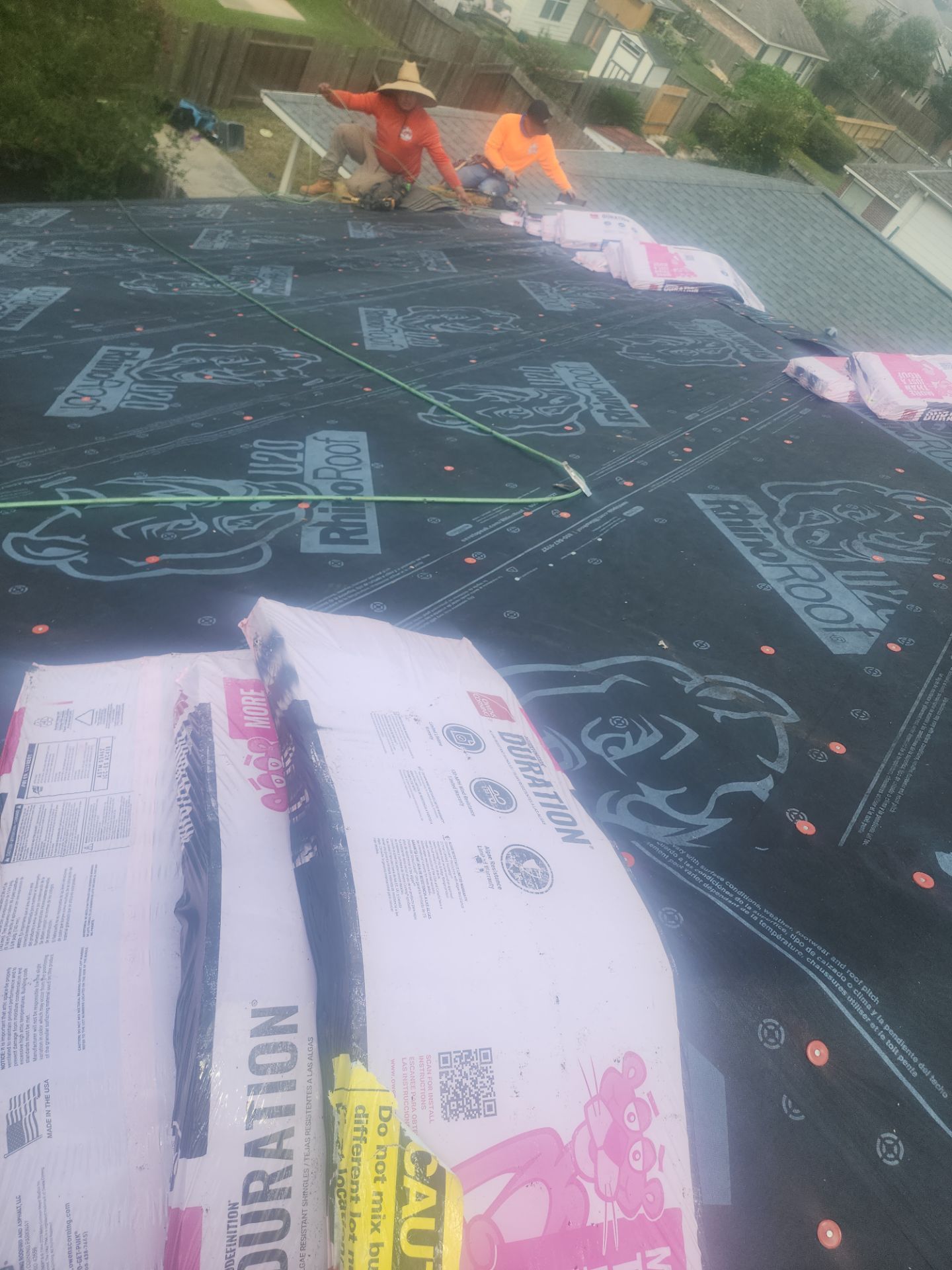 Residential Roofing Installation using Owen's Corning Duration (Lifetime) Shingles by Roof Repair Company
