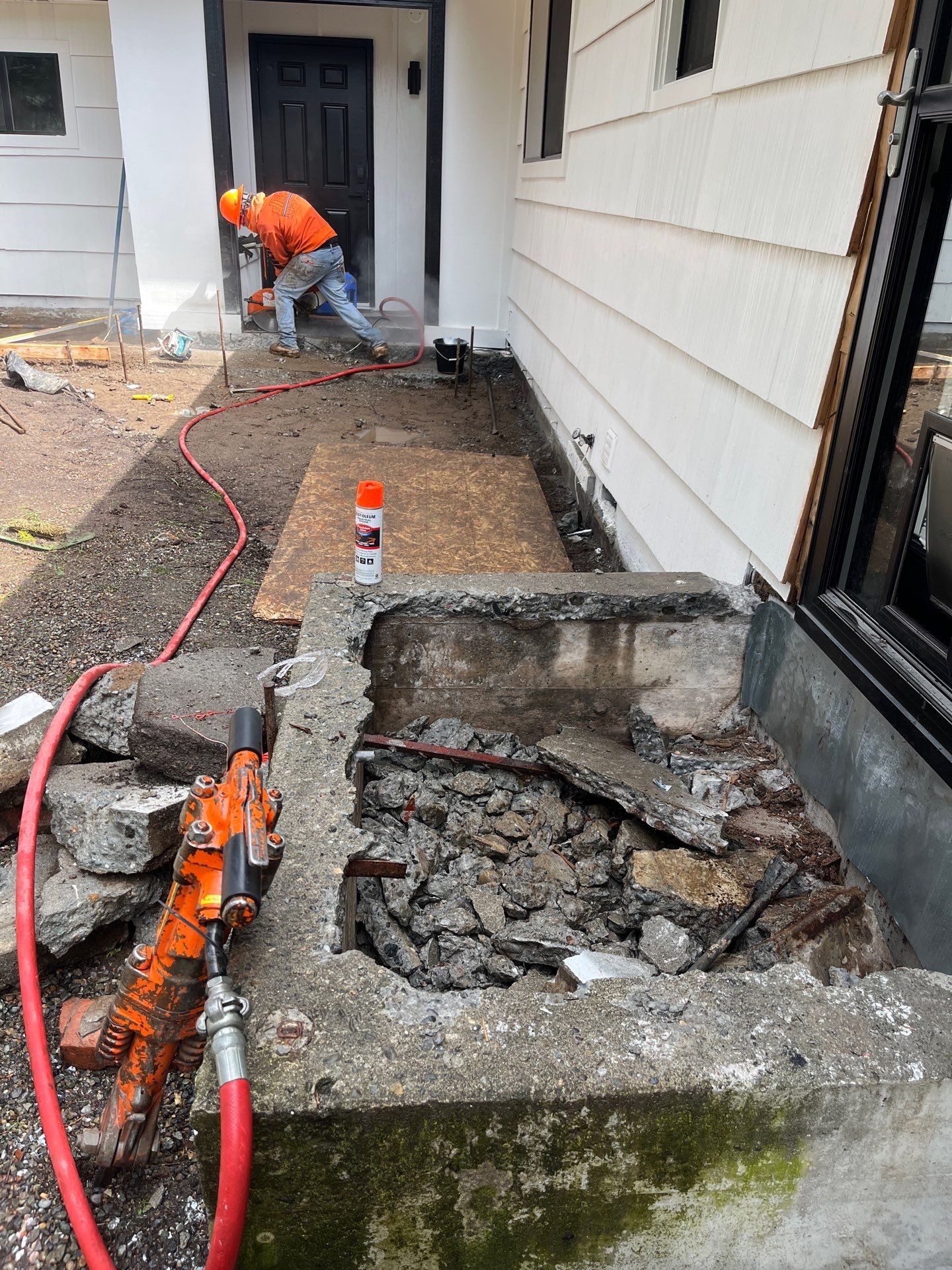 John | Concrete Backyard Walkway by Jireh Asphalt & Concrete Inc 