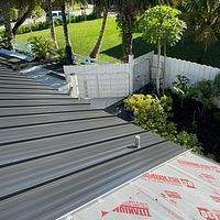 24ga 1.5" Mechanical Seam Matte Black  by Total Roofing System The Metal Roof Experts