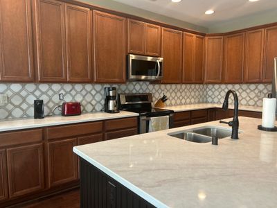 Lattice Pattern Tile Backsplash Installation in Lexington Kitchen