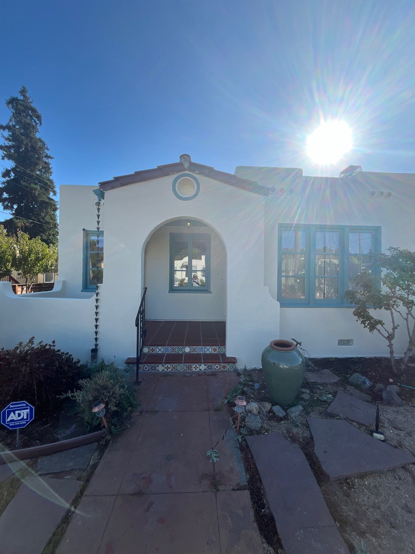Exterior Transformation with Fresh Stucco and elastomeric system for waterproofing by Herrera’s Bay Area Painting inc.