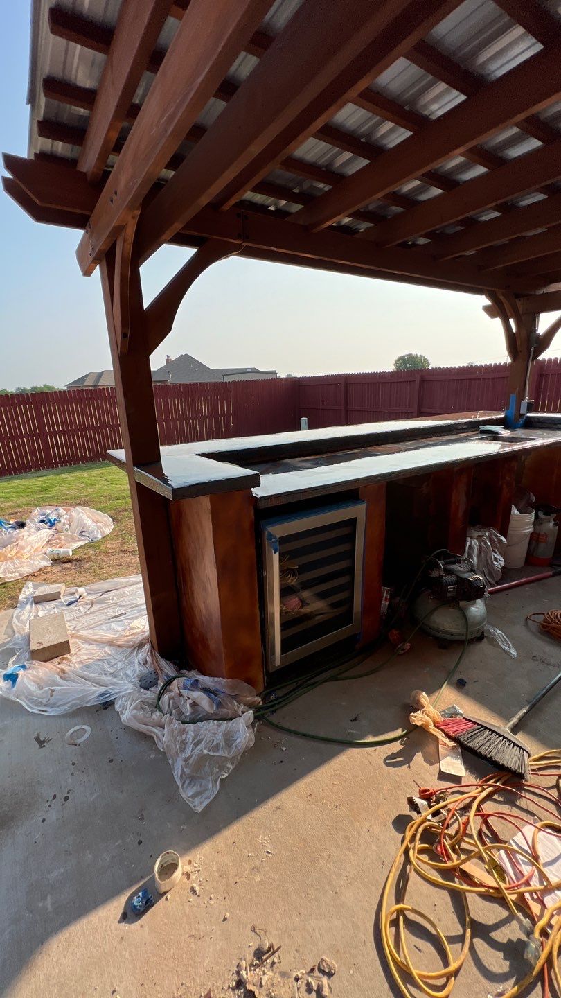Outdoor kitchen by Clays Services Inc