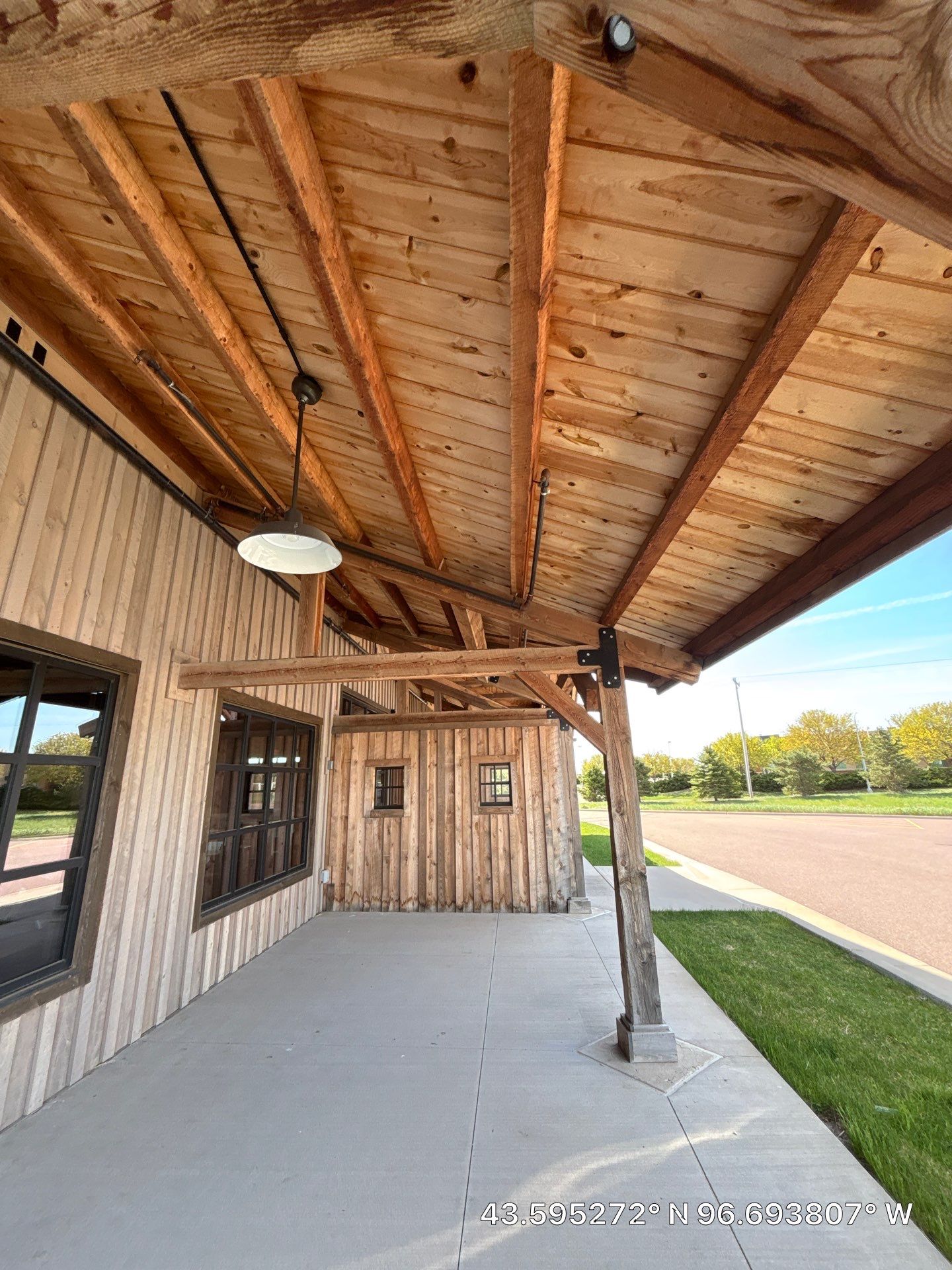 Commercial Exterior Wood Staining for Sanford Barn in Sioux Falls by Select Painting, Coatings & Garage Cabinets