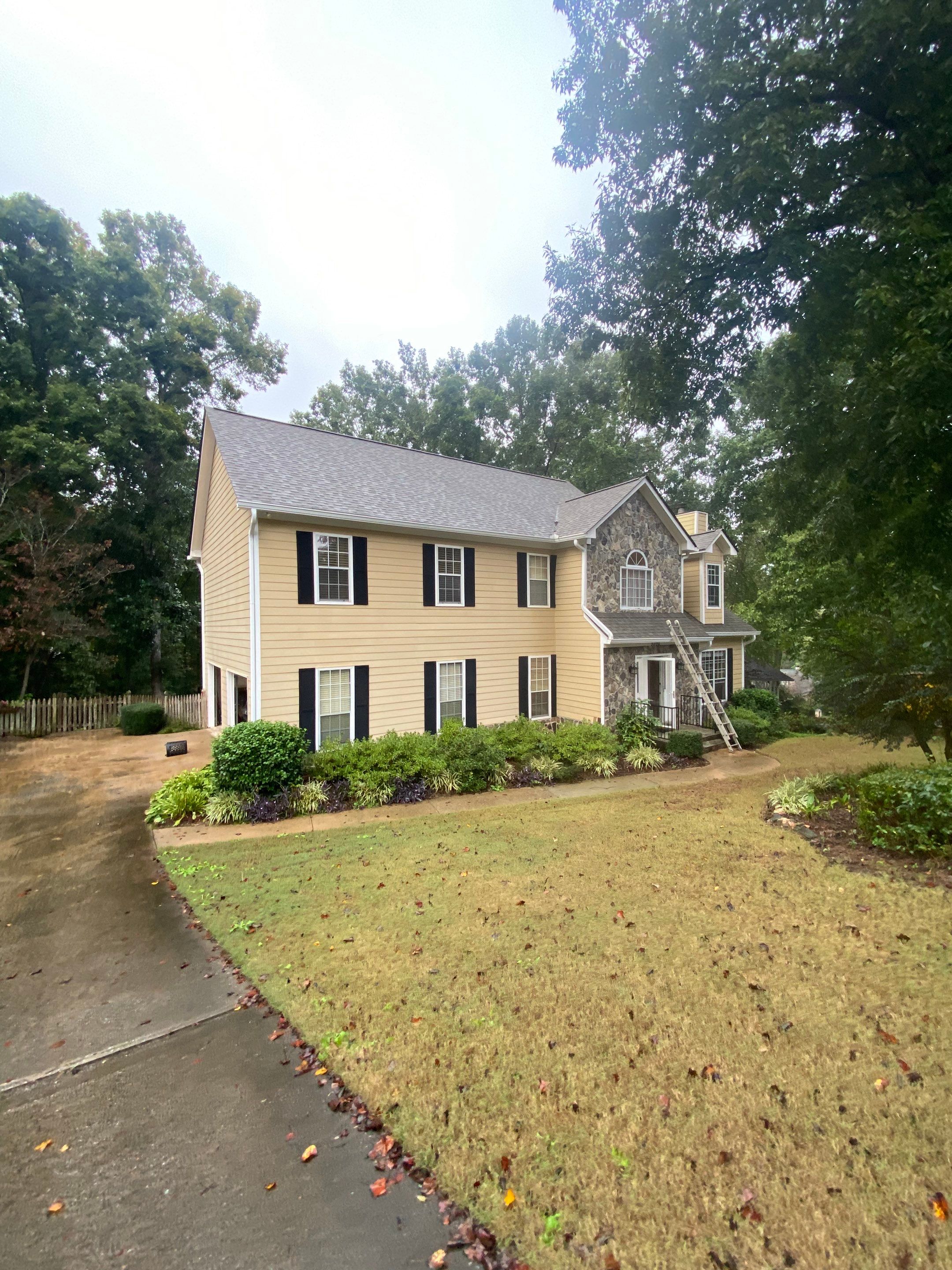 Full Exterior House Painting for Suburban Residence in Douglasville by Swift Home Renovations