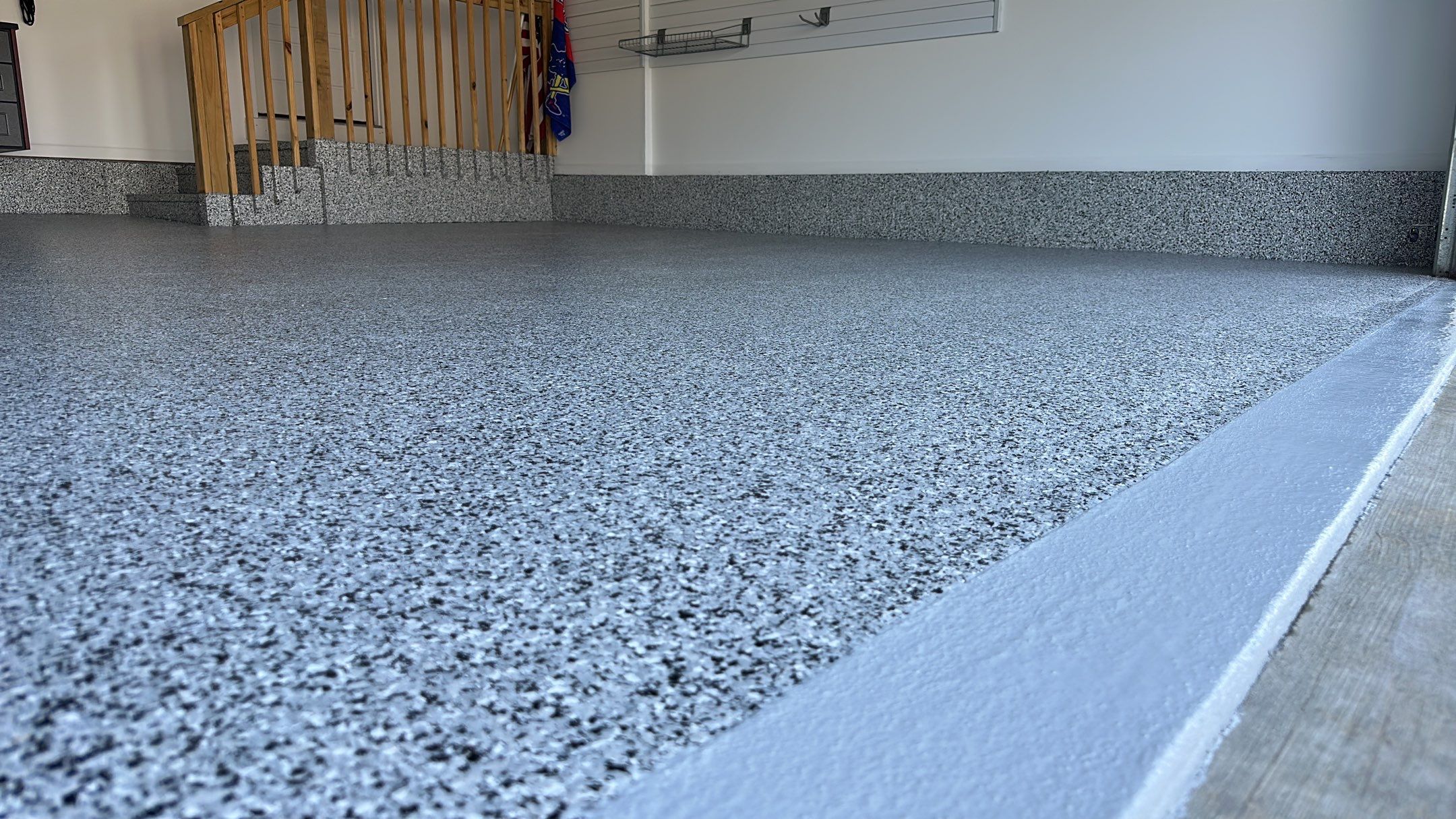 Sandy S. transformed her garage with a Banner Garage Floor and a cabinets by Banner Garage