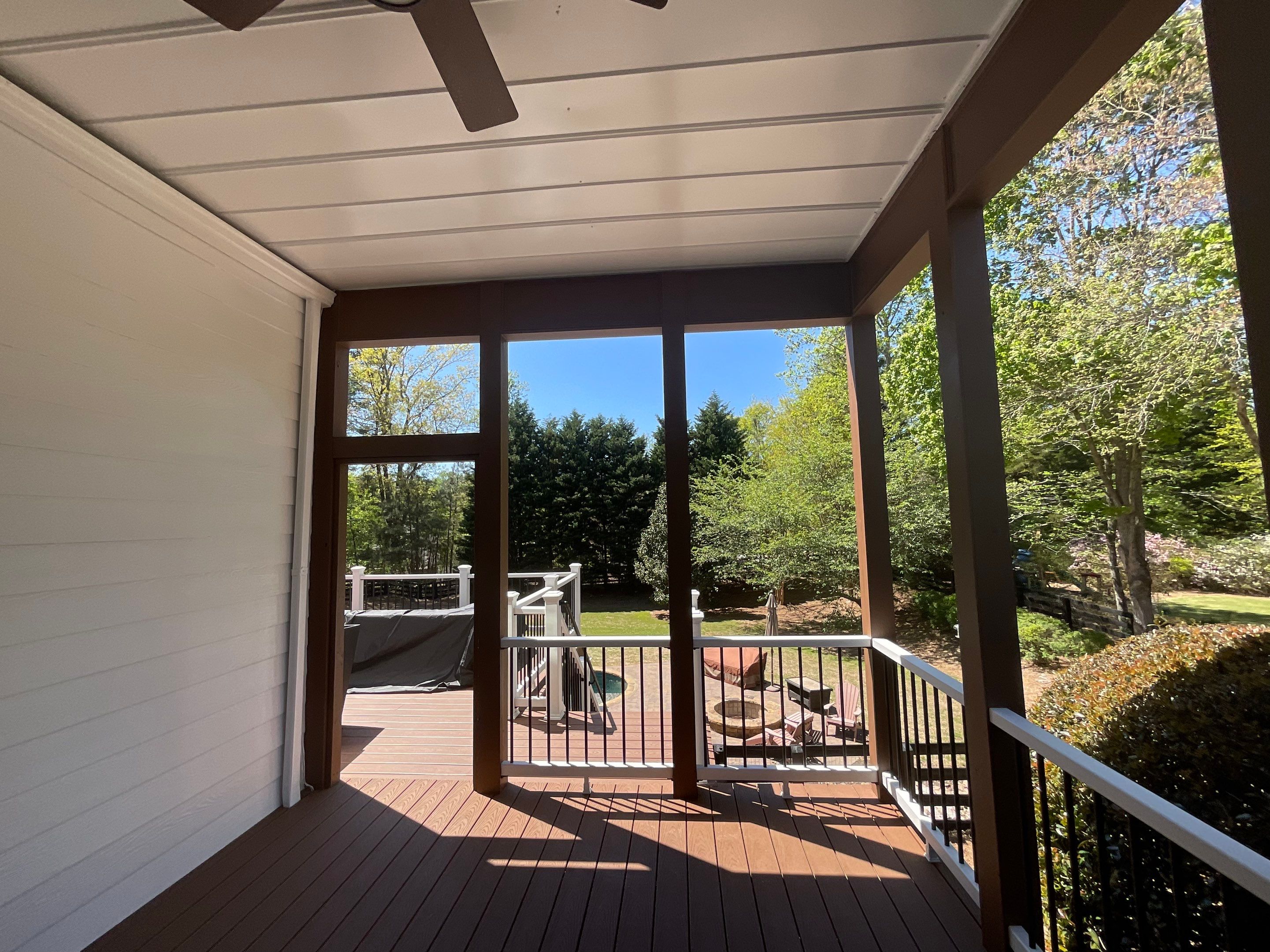 Two-Level Custom Screened Porch and Composite Deck in Alpharetta by Swift Home Renovations