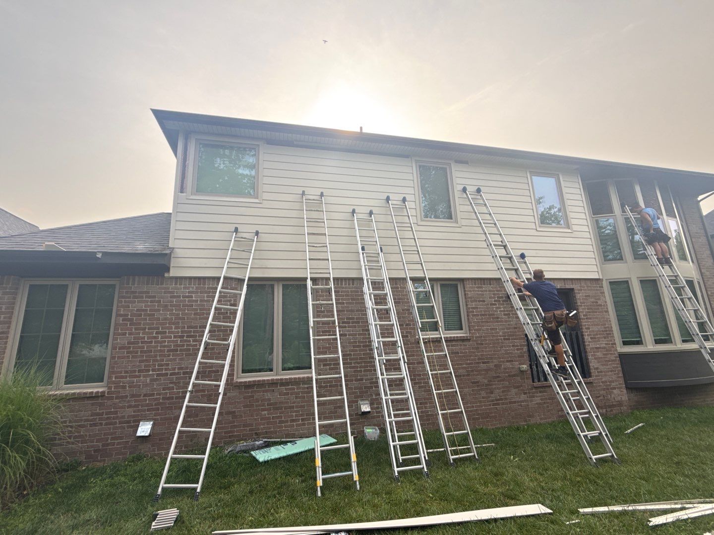 Siding Replacement using Alside S7 Cedar Mill Grain Composite by 180 Contractors
