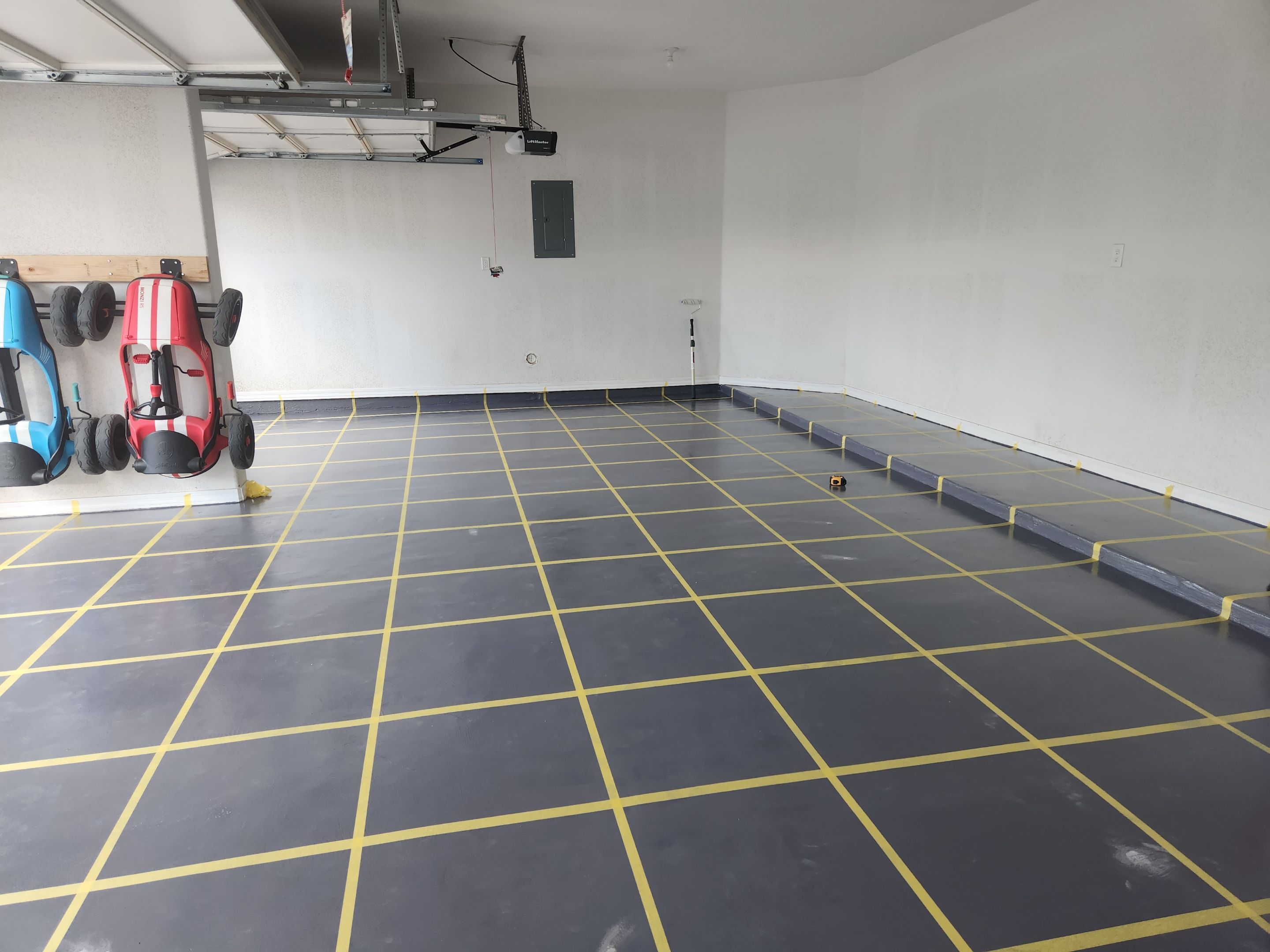 Checkered Garage Floor Coating by Regal Renovate