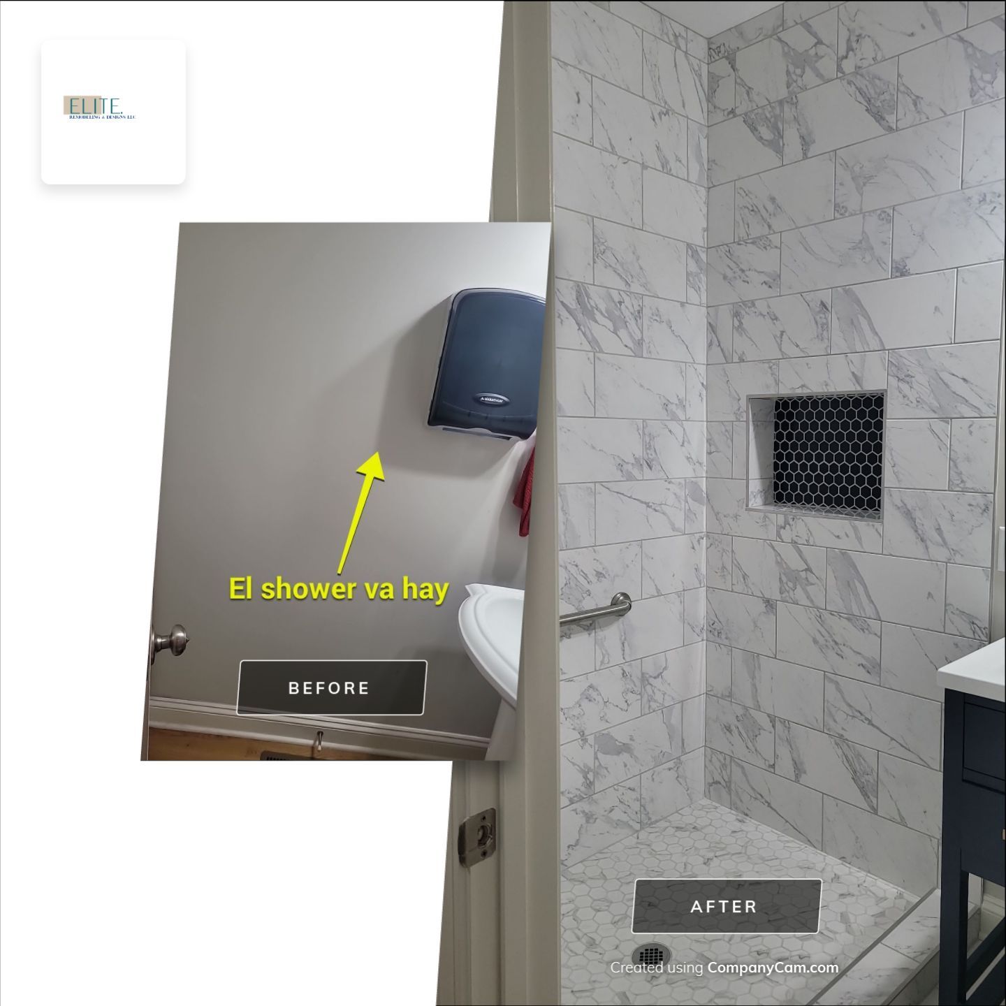 A Pathway to Possibility – Turning a Half Bath into a Full Retreat in Holly Springs by Elite Remodeling and Design LLC