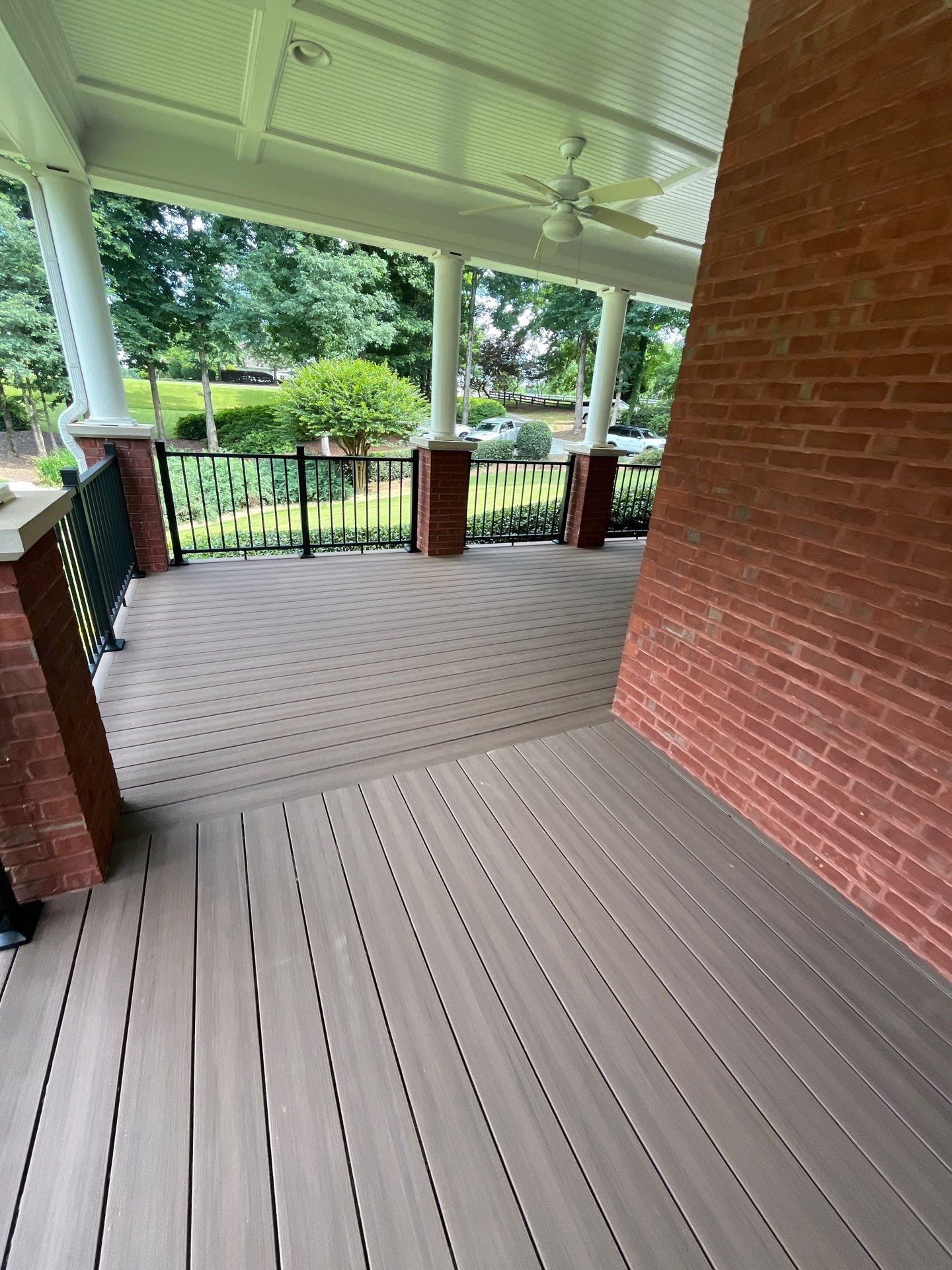 Lawrenceville, GA Deck Resurface using Deckorators Voyage Series with Timbertech LED Riser Lights by Nelson Exteriors