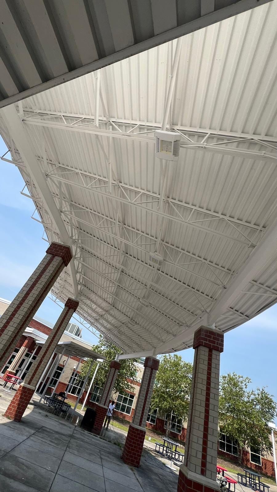Grassfield High School awning by AKK Painting LLC