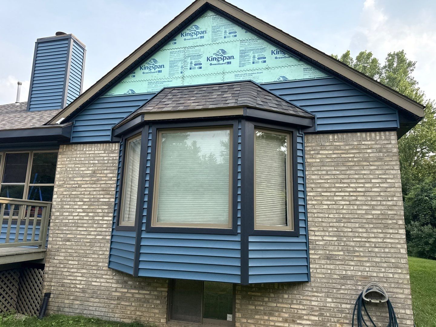 Siding Replacement using Alside Charter Oak D4.5" Laguna Blue by 180 Contractors