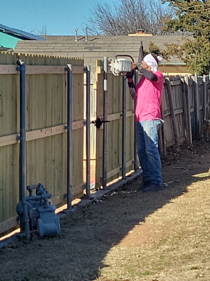 Fence , Concrete Pads , and Tree Removal by Clays Services Inc