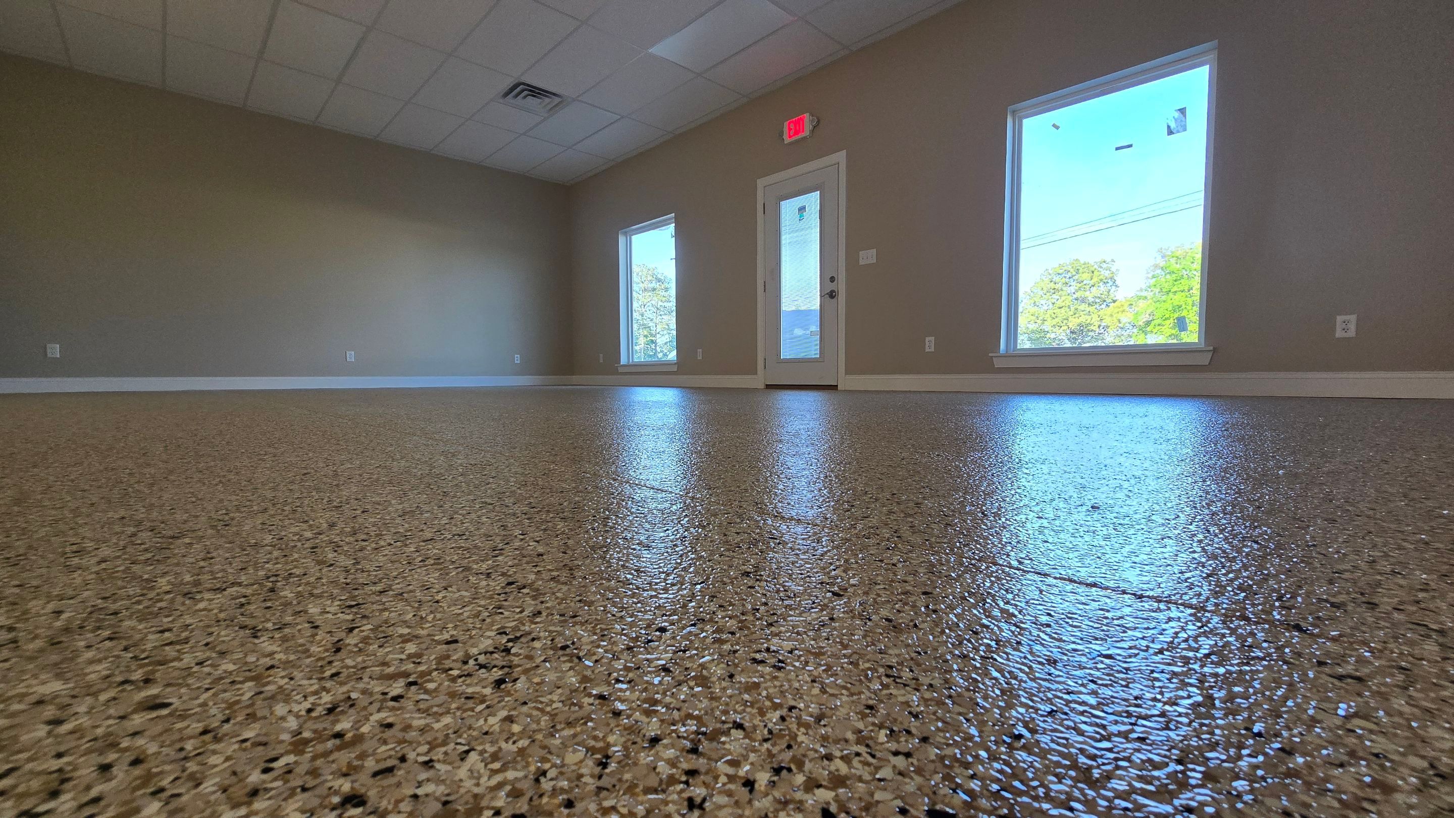 Garage Using Flake by Elite Floor Solutions