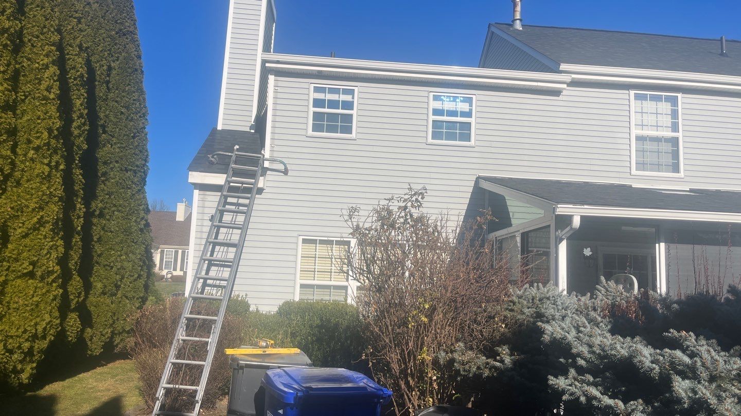 Gutter Installation using White gutters by A Plus Exterior