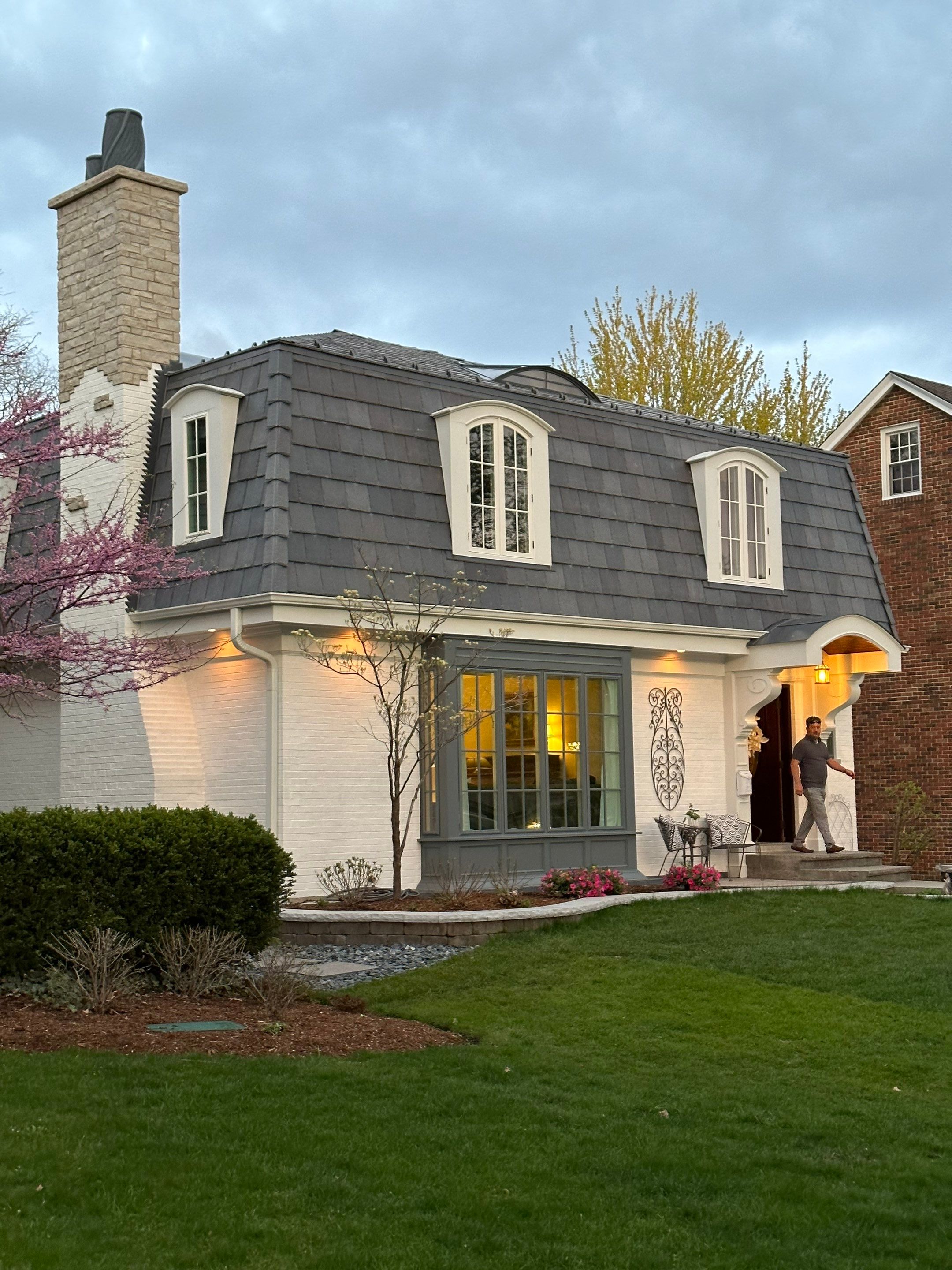 Elmhurst Home Exterior Renovation with Hardie Siding and New Portico by Great American Exteriors