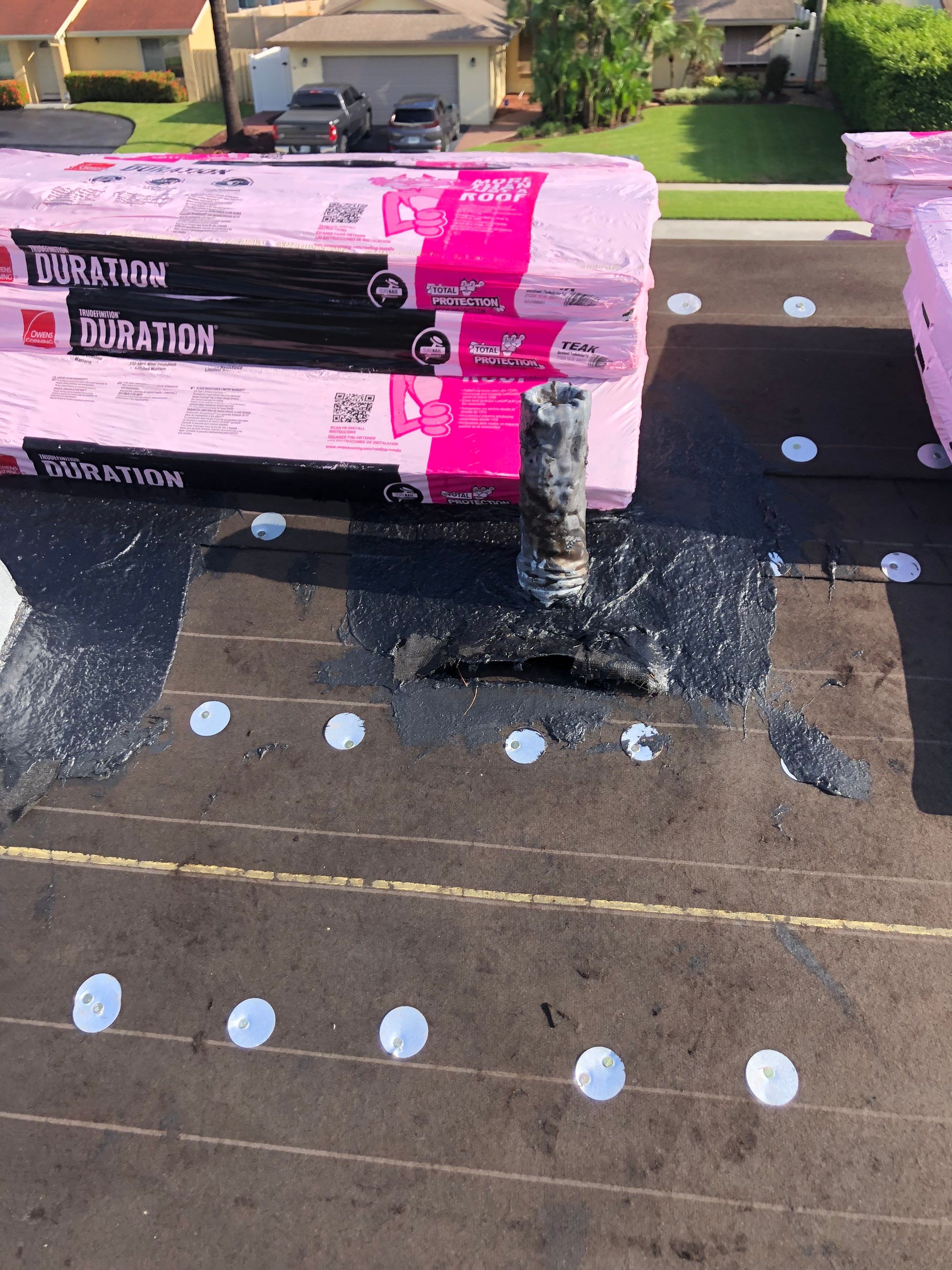 Residential Roofing Installation using Owens Corning Duration Shingle by First Due Roofing