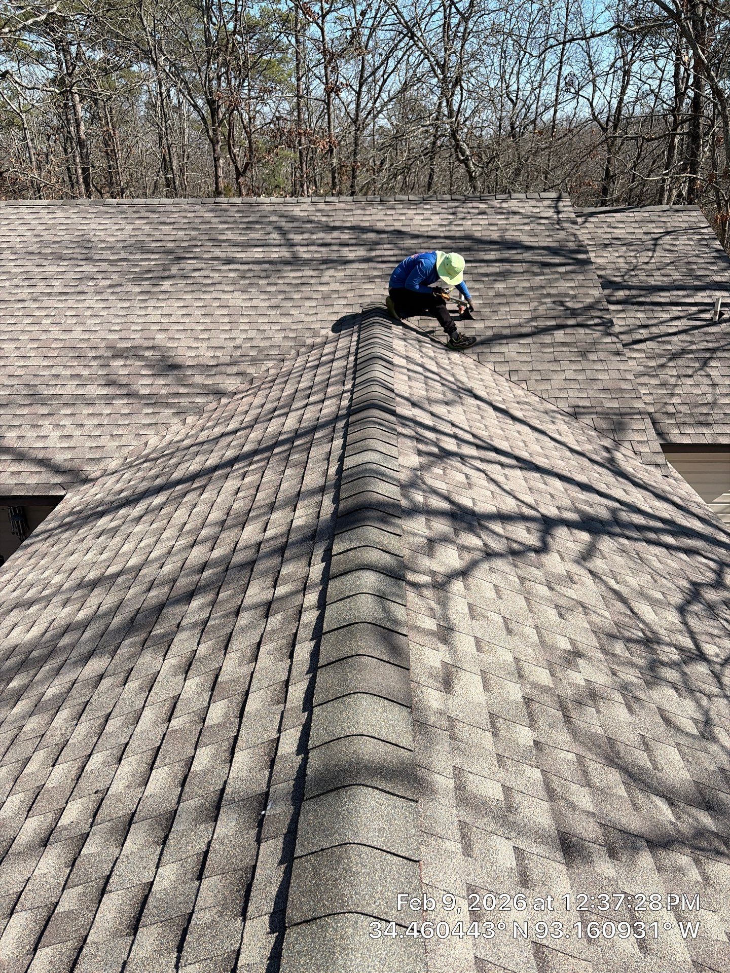 GAF Timberline HDZ Architectural Shingle Roof Replacement in Hot Springs by Temple Roofing and Exteriors