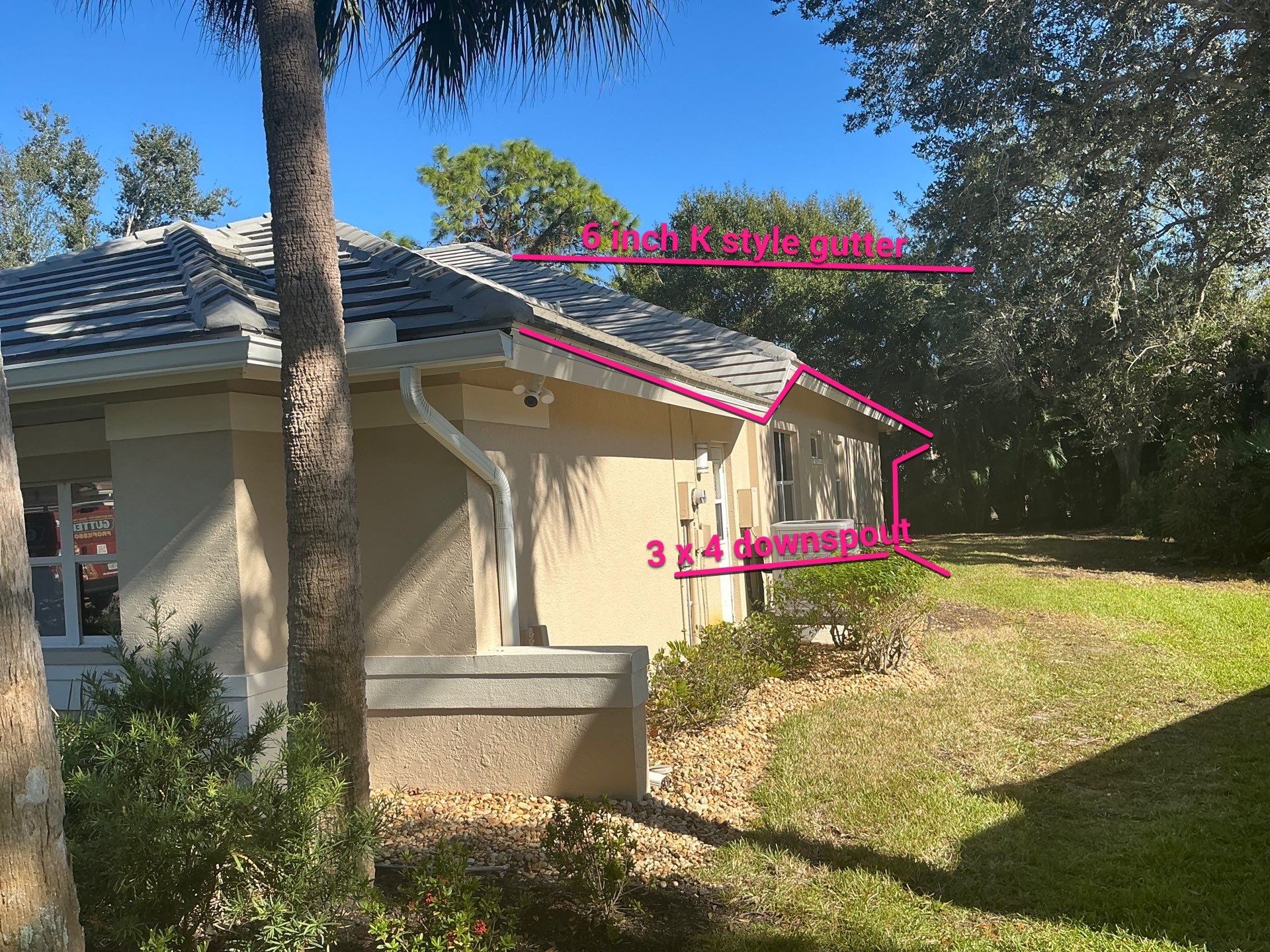 K-Style Seamless Gutter Installation using 6 Inch Seamless Gutters in Bonita Spring FL by Gutter Professors