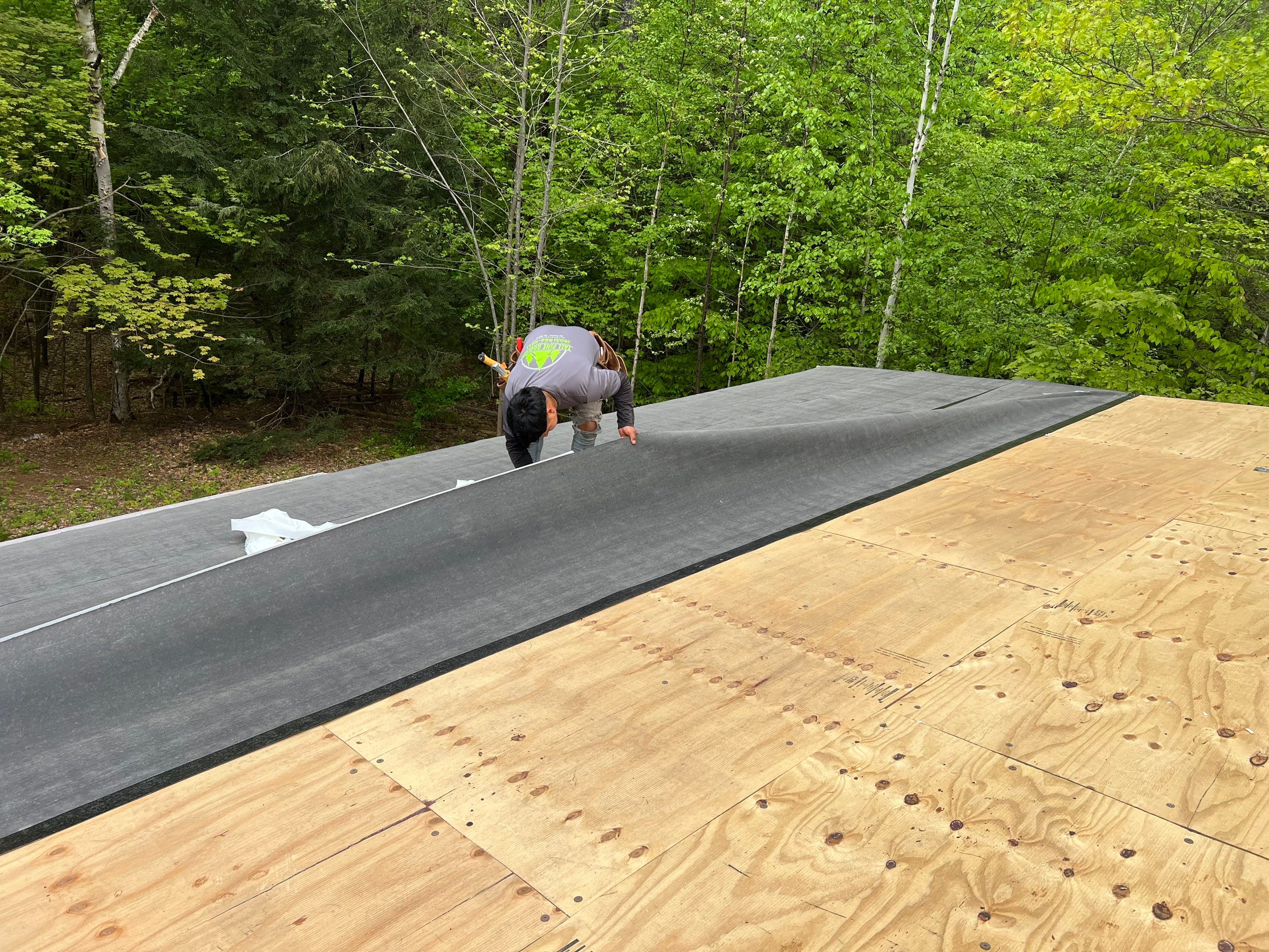 Warm Roof Install On a Deck Home by Tall pine roofing