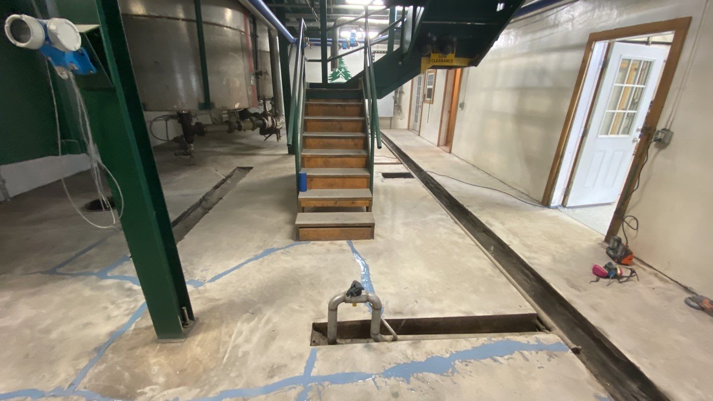 Commercial Floor Transformation using North Pole with Green by Croc Coatings, LLC